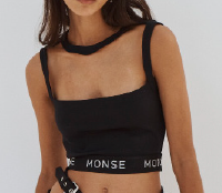 CUT OUT CROPPED TANK TOP