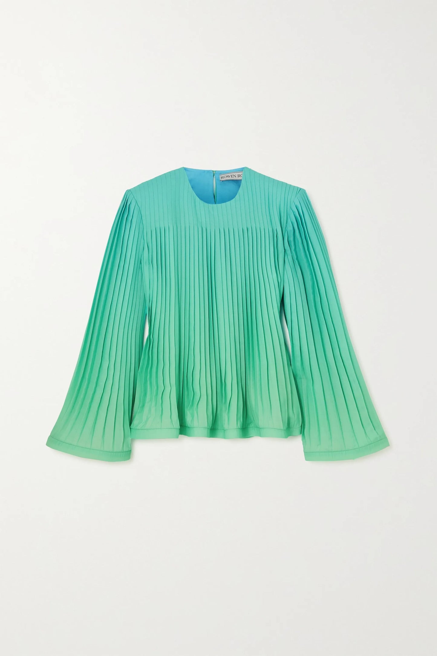 PLEATED RECYCLED PRINTED GEORGETTE BLOUSE