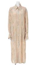 MARBLE PRINT SILK SHIRT DRESS