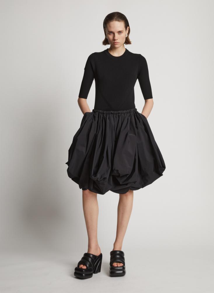 Technical Cotton Voluminous Skirt
