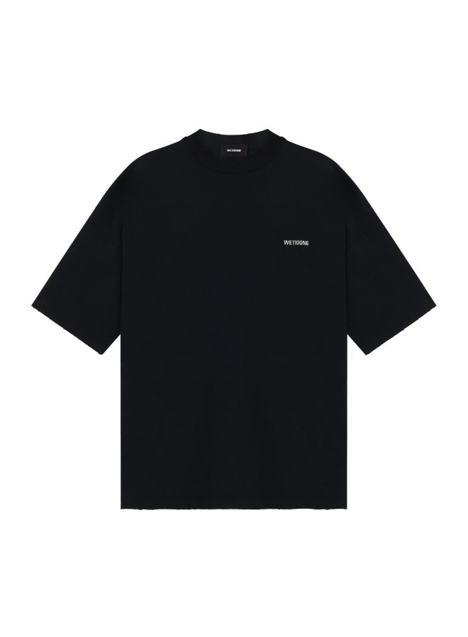 BLACK PRINCESS PRINT DAMAGED T-SHIRT