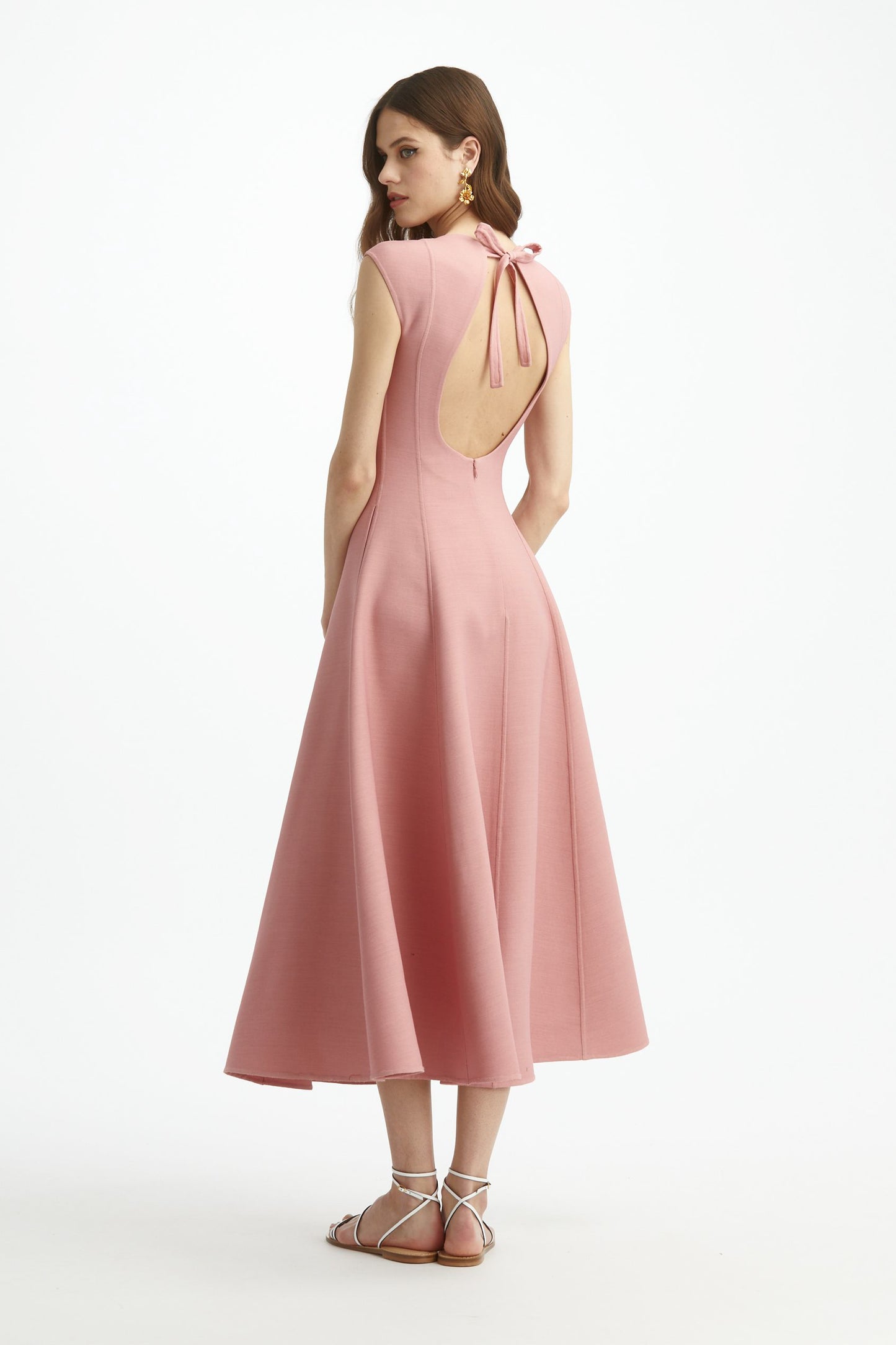 SCOOP NECK DRESS W/ CAP SLV