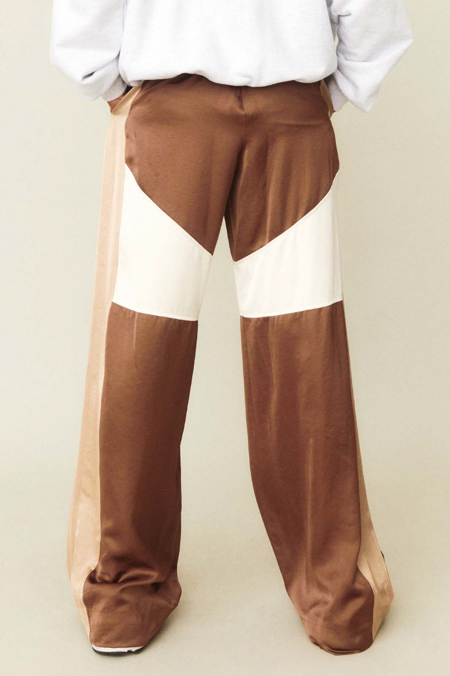 DIVIDE SATIN PANTS