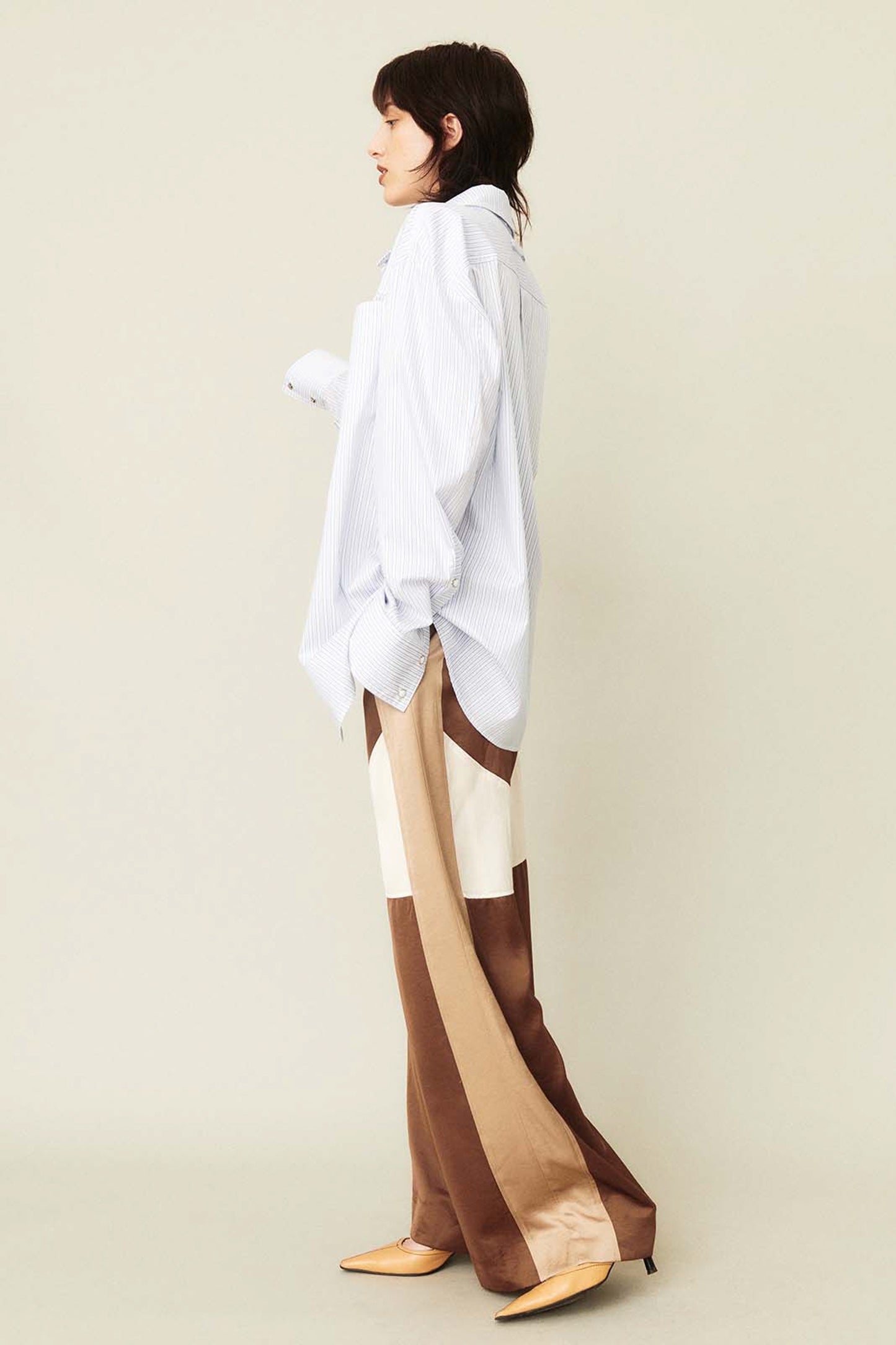 DIVIDE SATIN PANTS