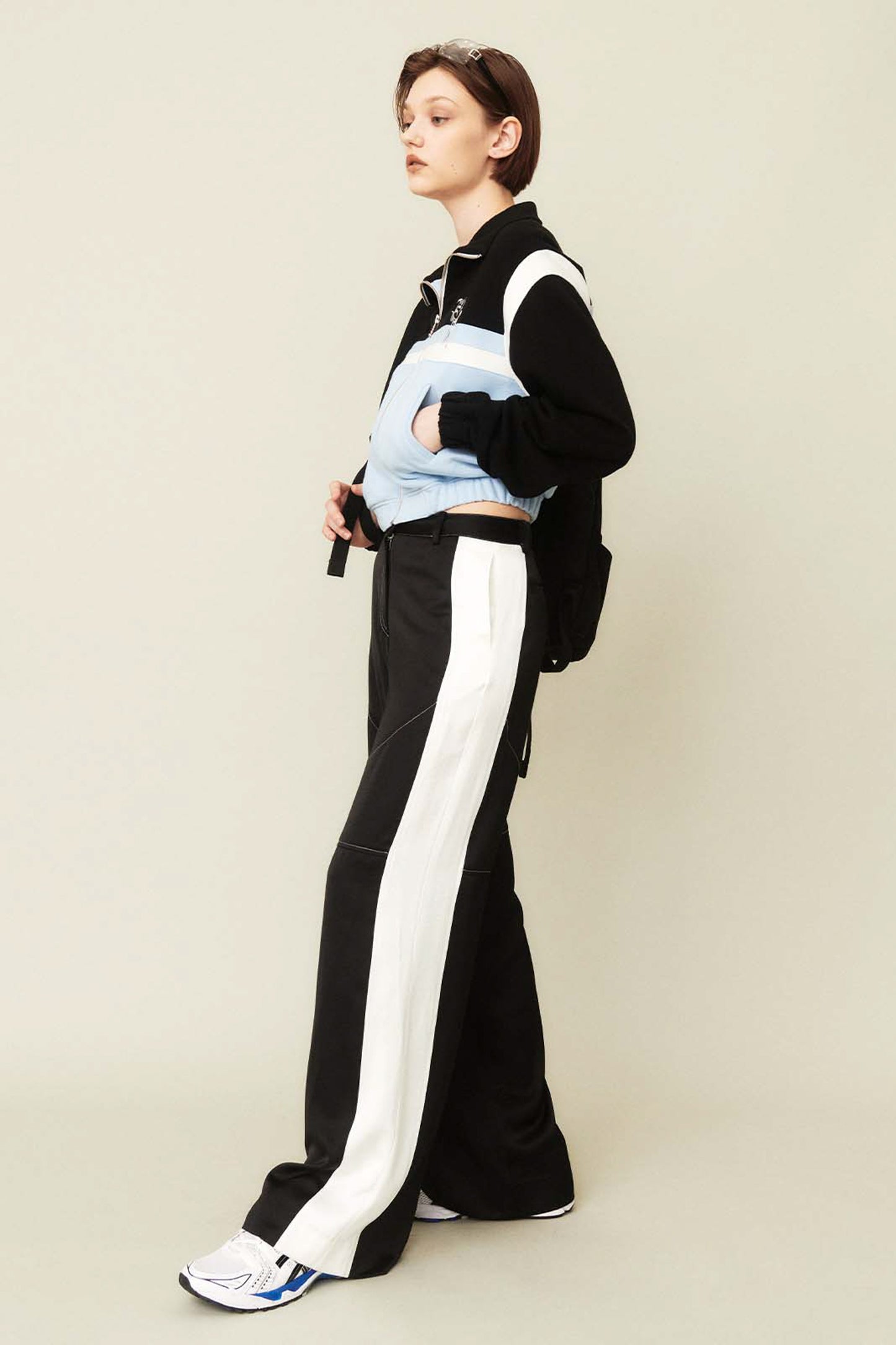 DIVIDE SATIN PANTS