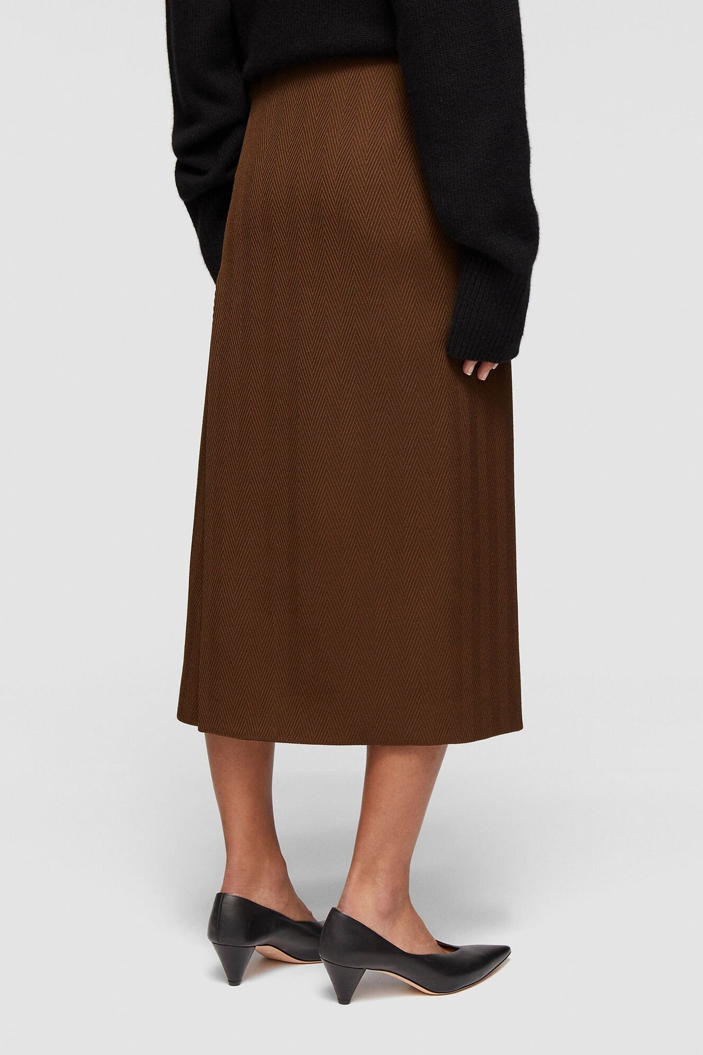 SEBELA-SKIRT-HERRINGBONE WOOL