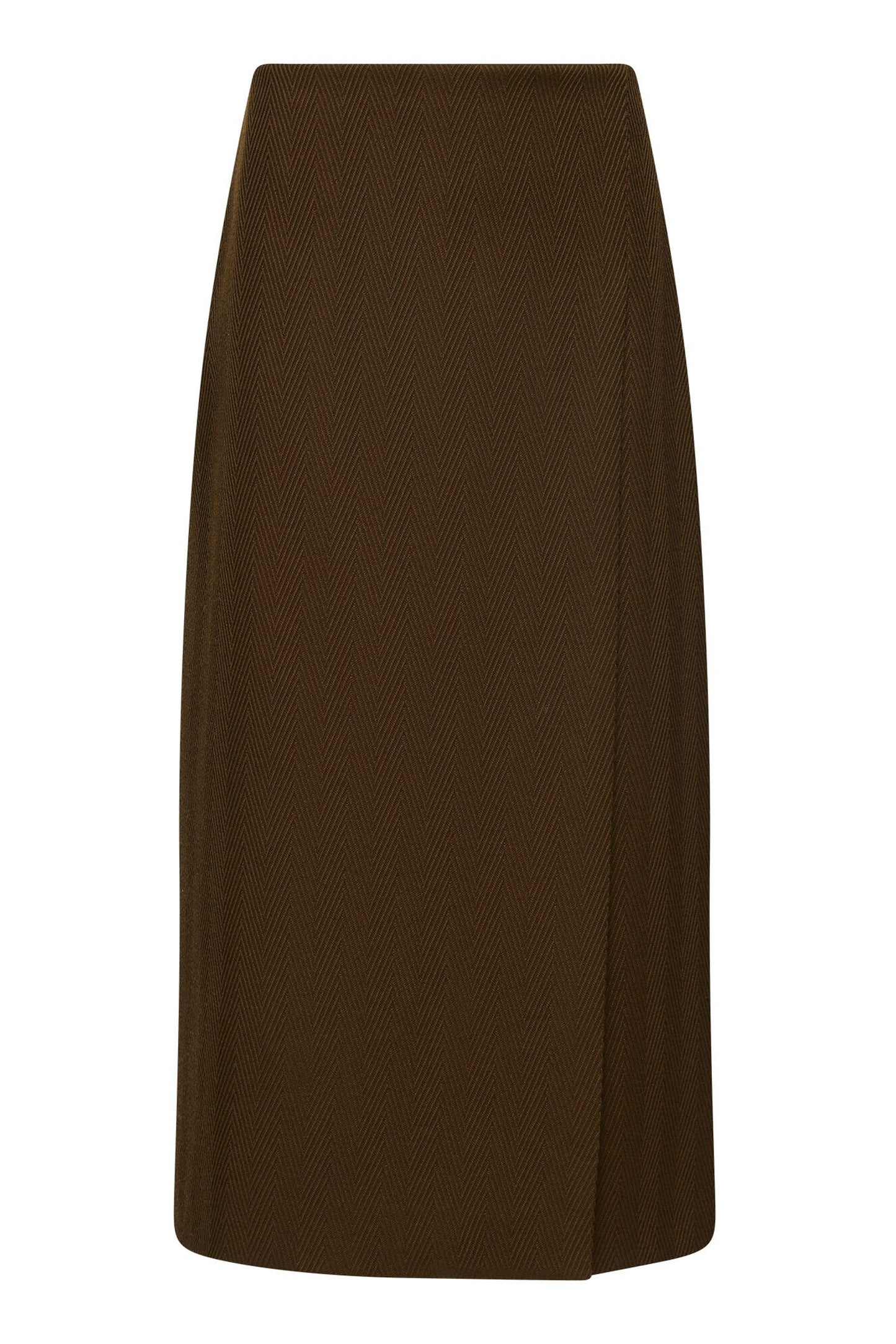 SEBELA-SKIRT-HERRINGBONE WOOL