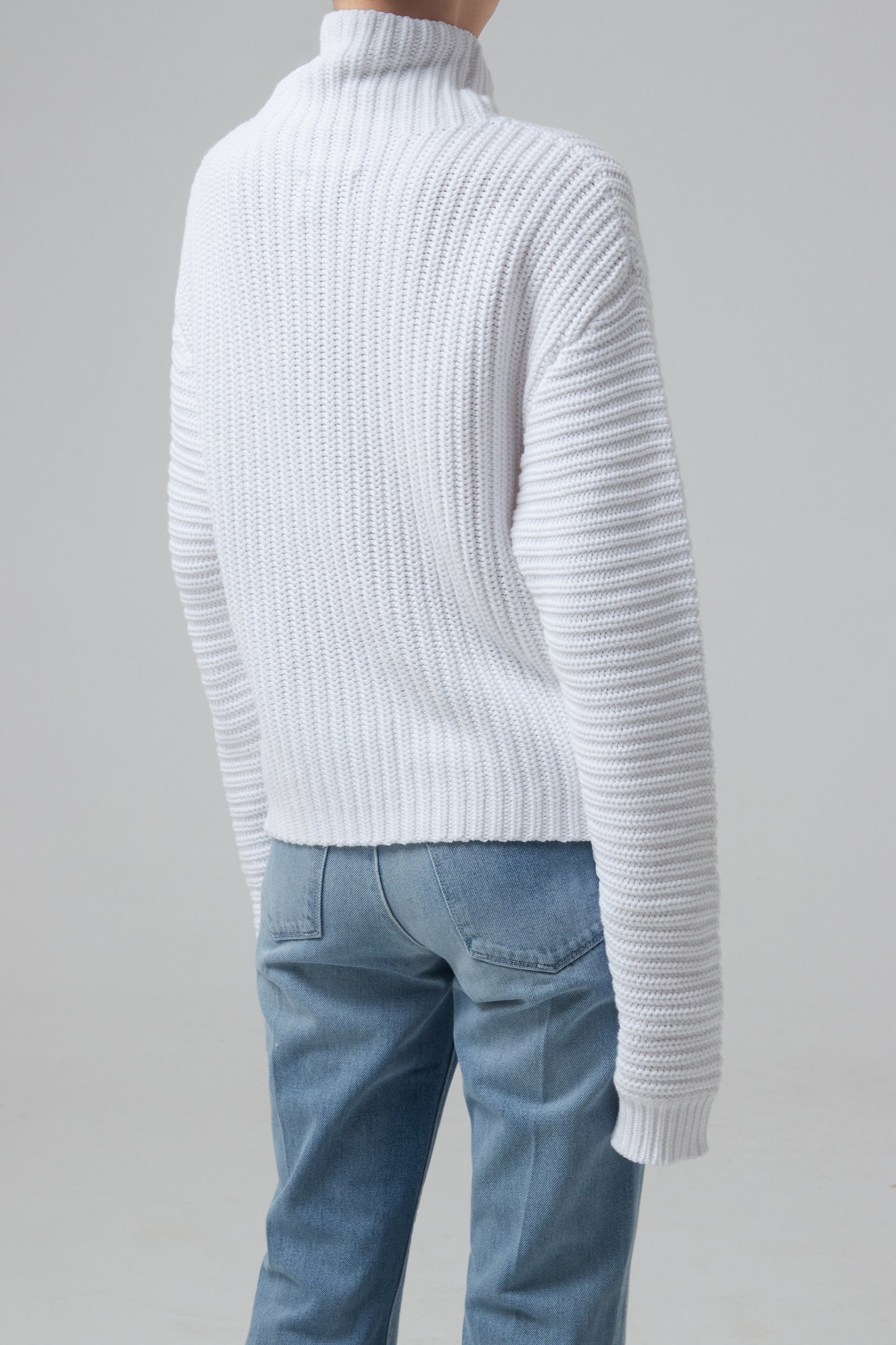 TURTLE NECK SWEATER WITH FRONT SLIT