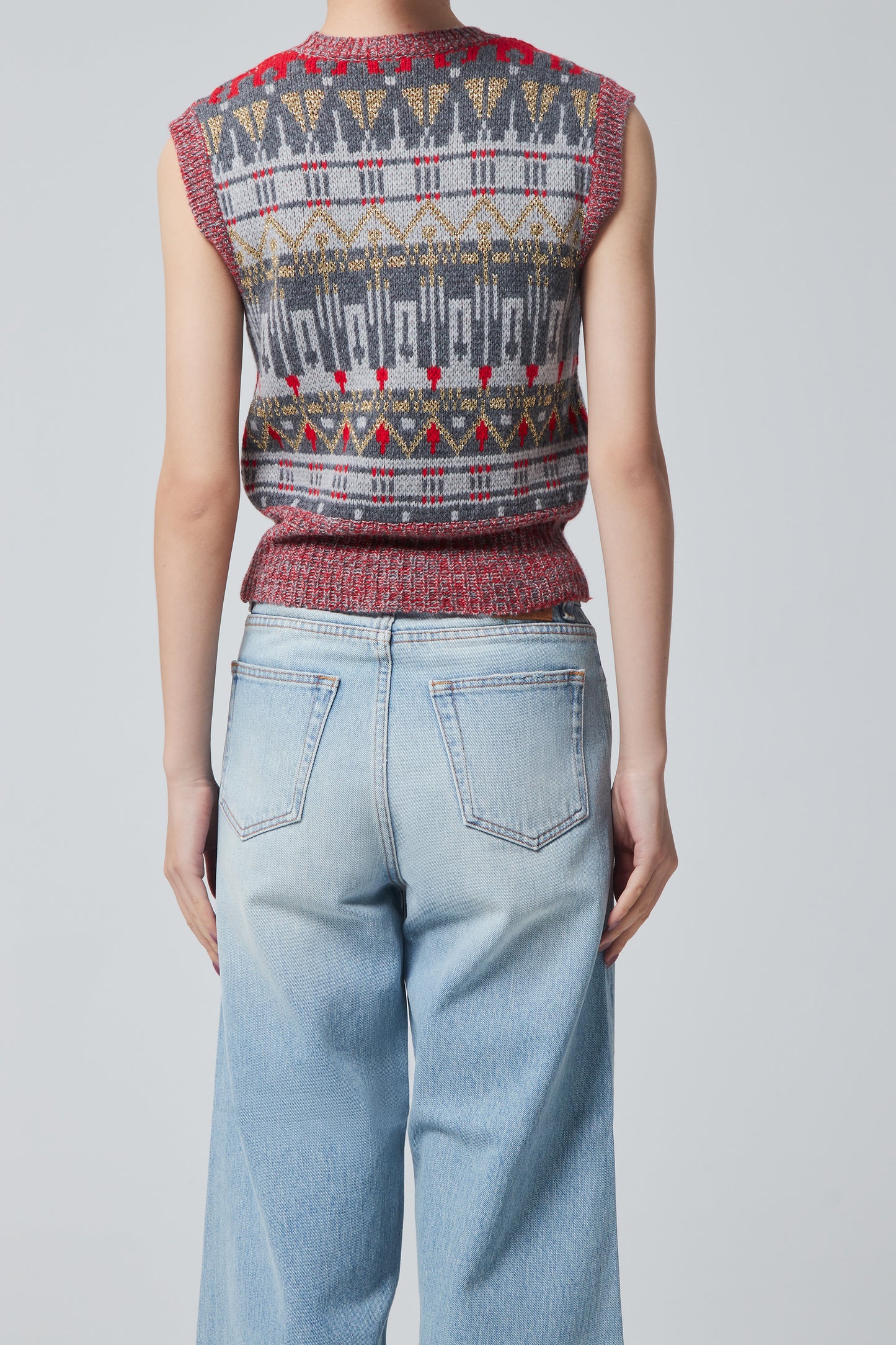 PRINTED KNIT VEST