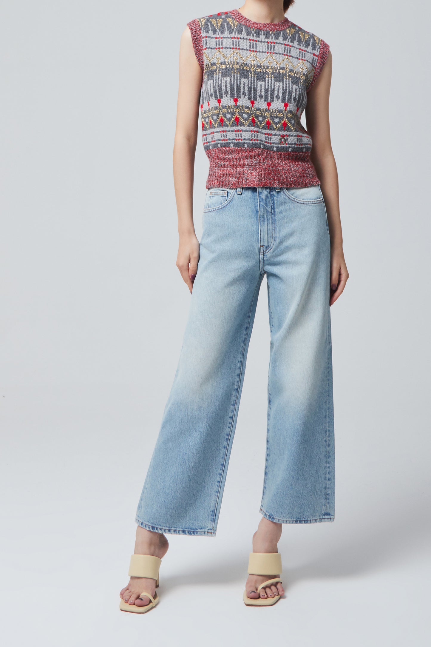 PRINTED KNIT VEST