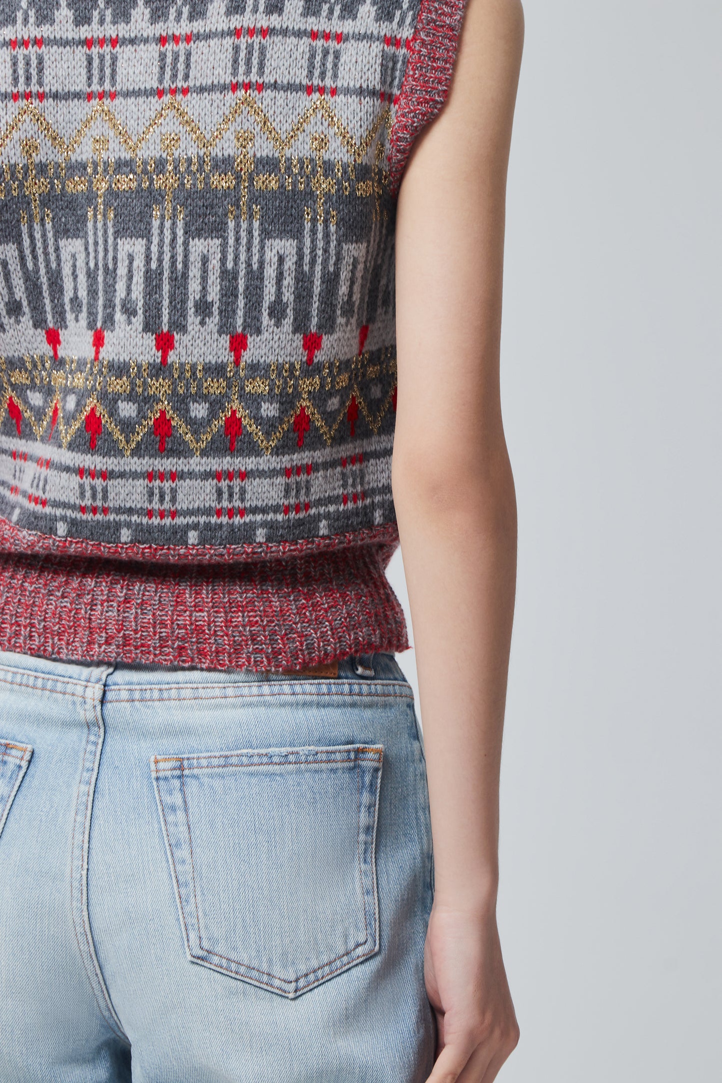 PRINTED KNIT VEST