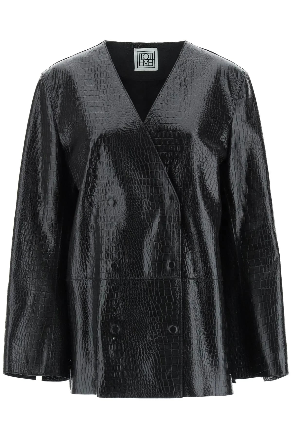 CROCO EMBOSSED LEATHERBLAZER