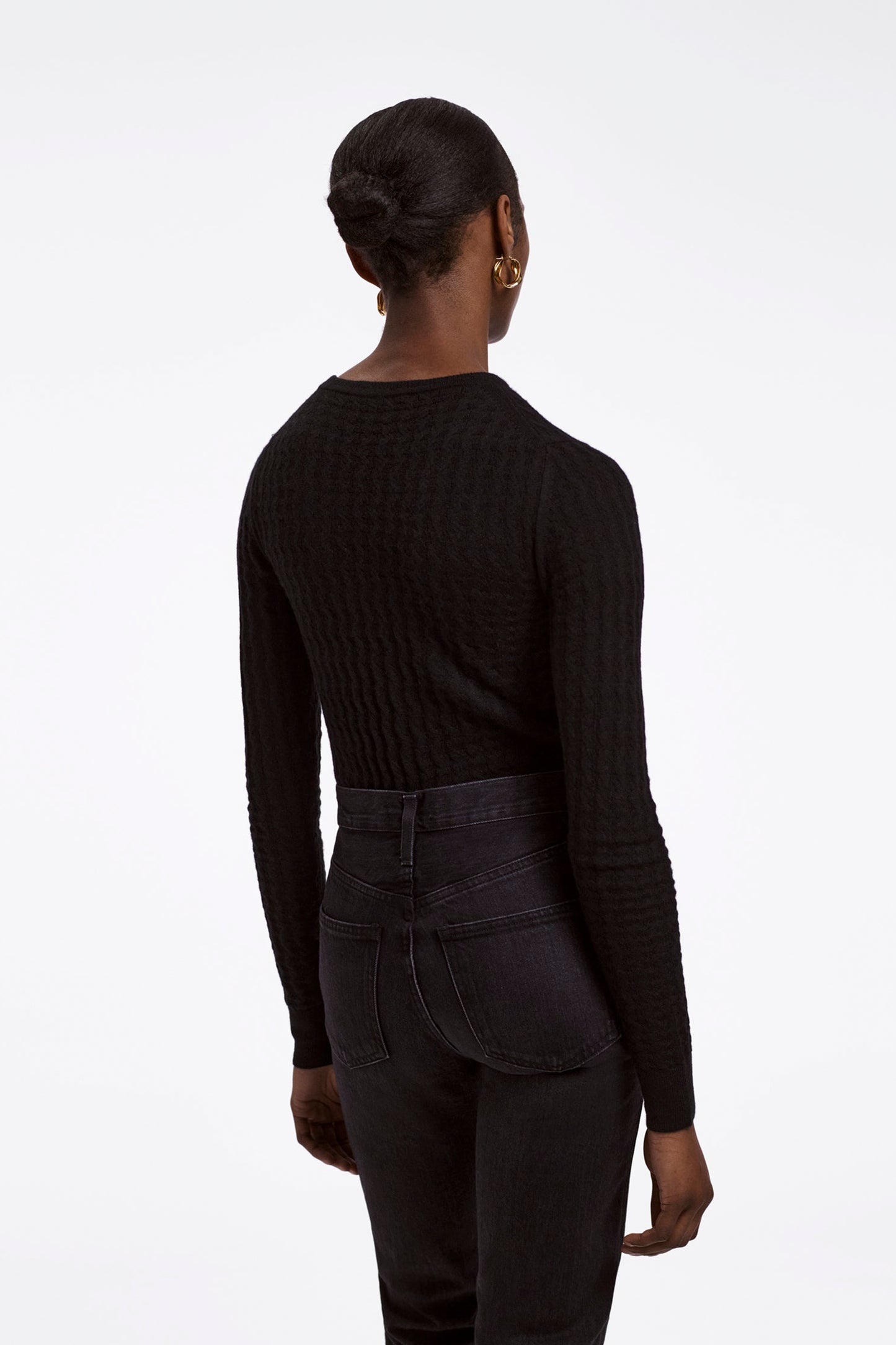 WAFFLE KNIT SWEATER