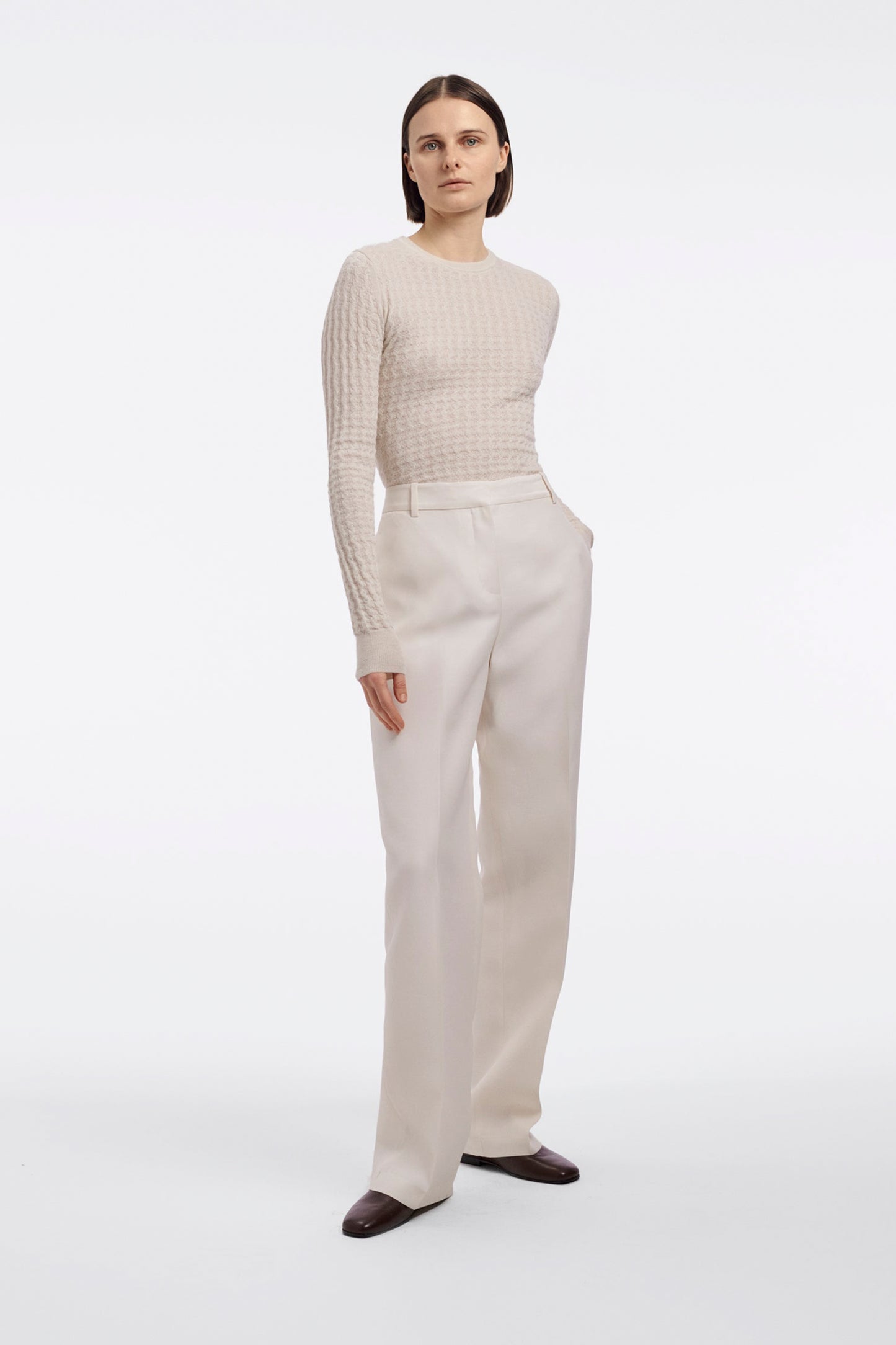 WAFFLE KNIT SWEATER