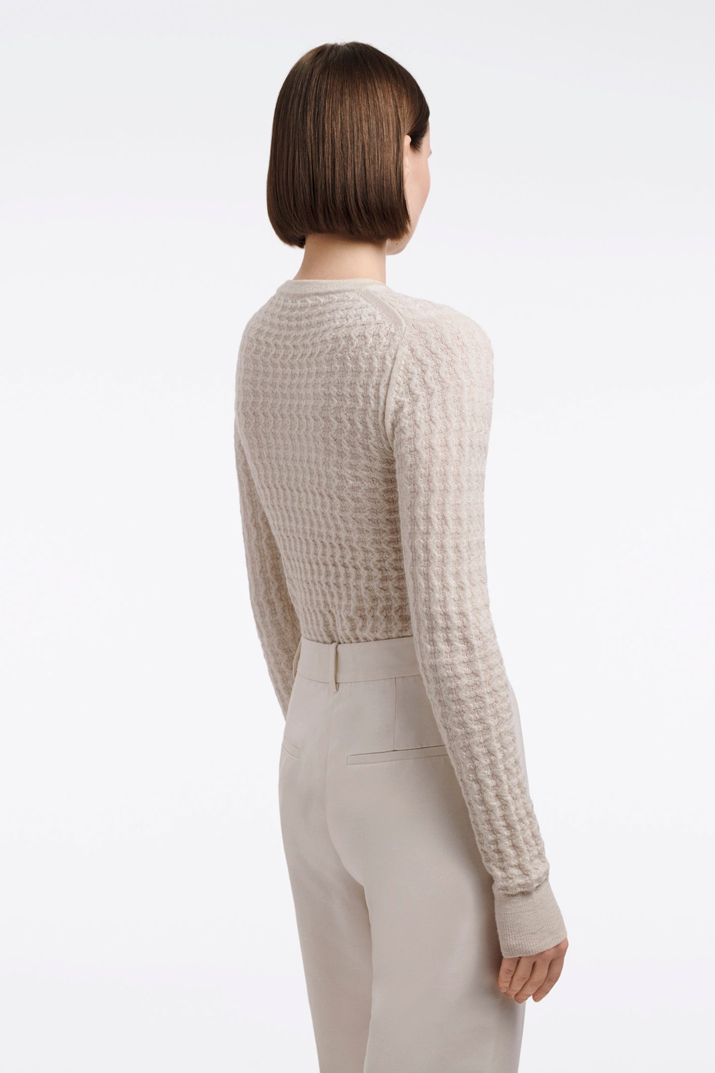 WAFFLE KNIT SWEATER