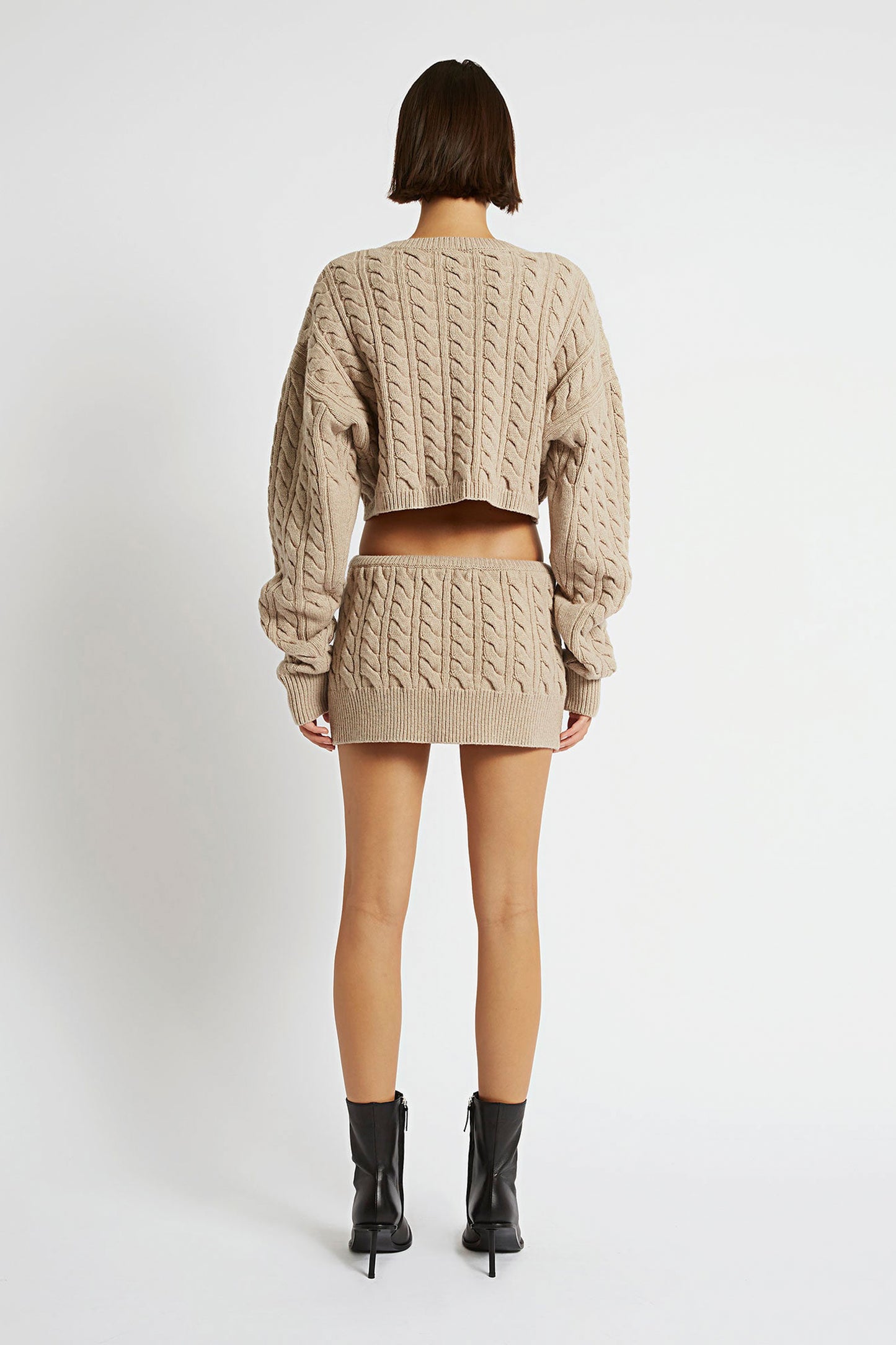 CABLE KNIT MICRO SKIRT