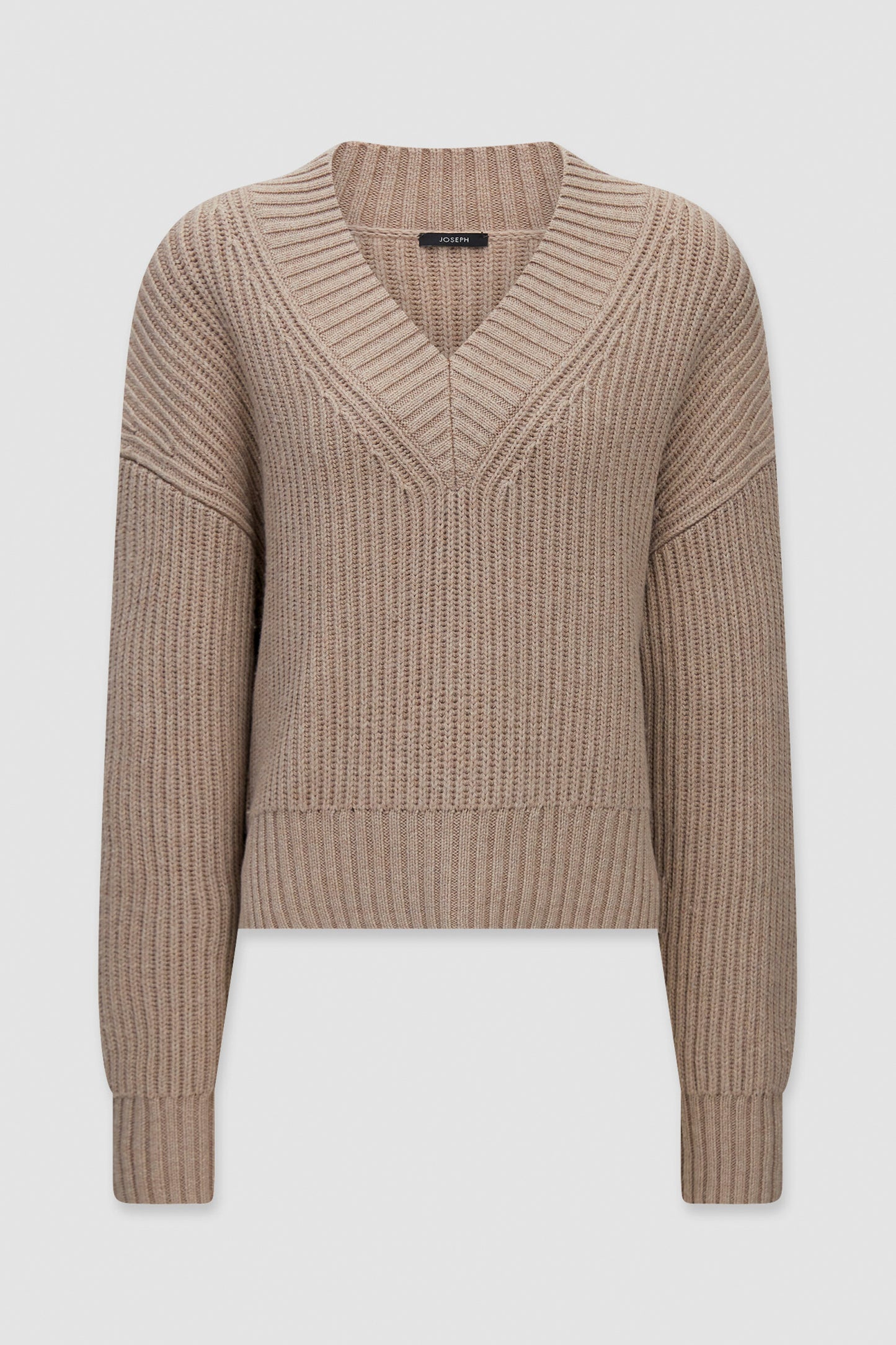 V Nk Ls-Luxe Cardigan Stitch