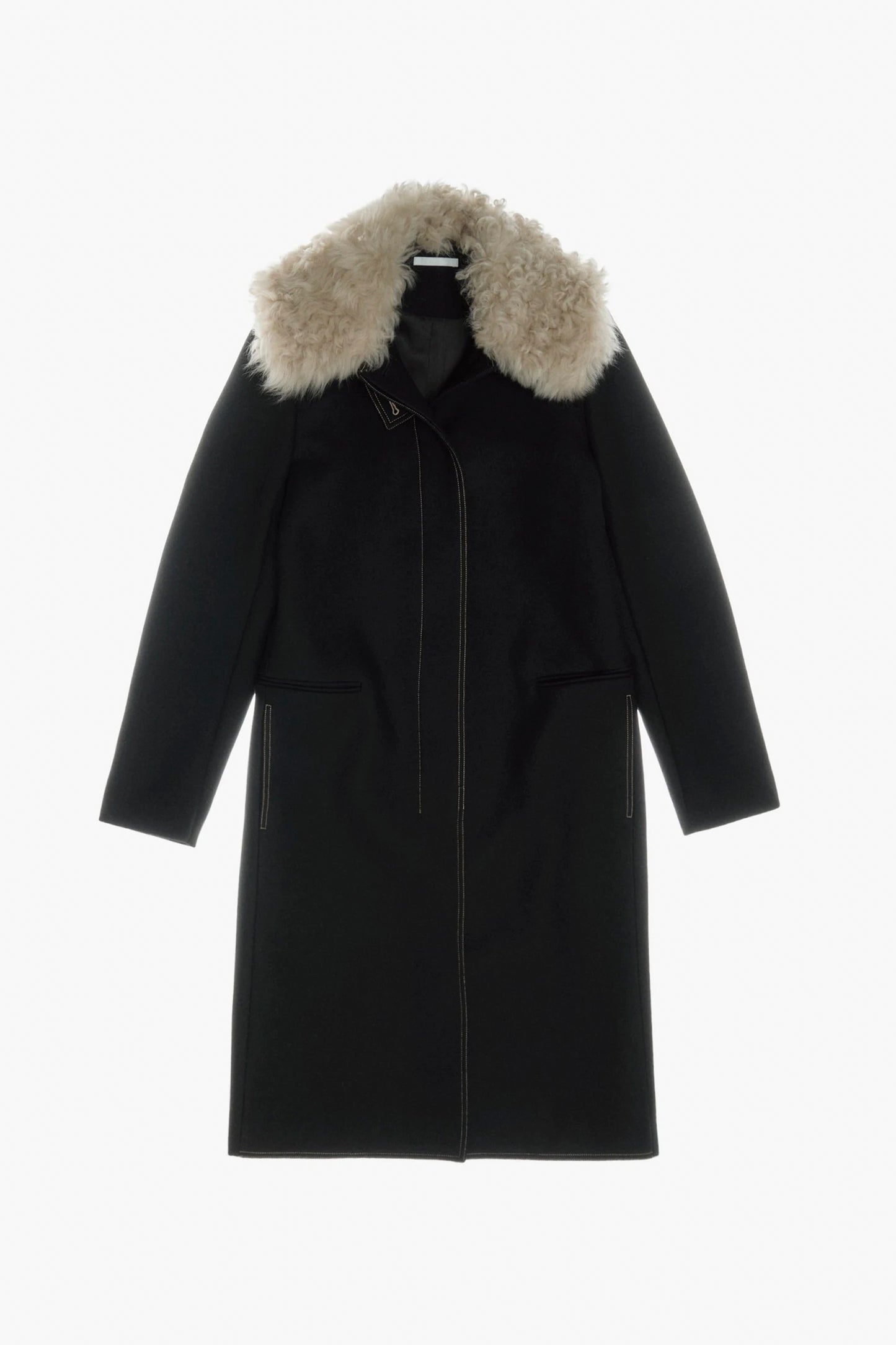 FUR COLLAR COAT.DENS