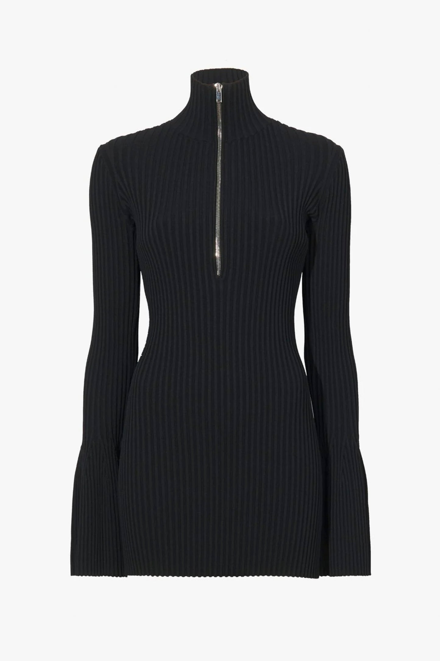 Viscose Rib Zip Sweater