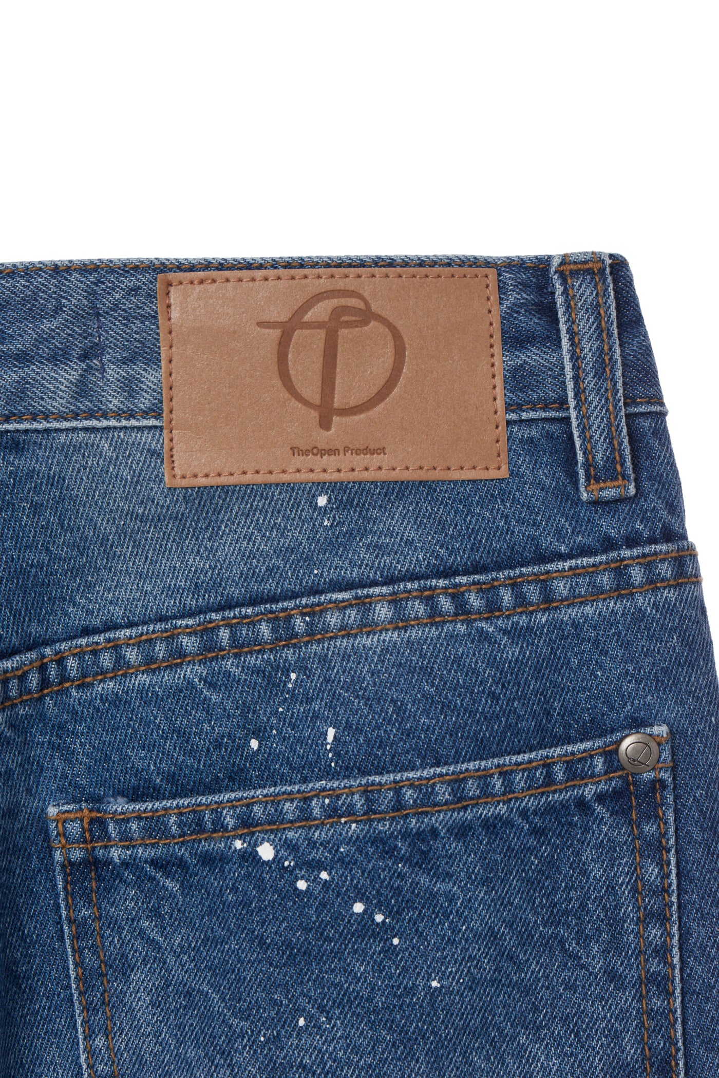 PAINT DROP SIDE BUTTON SKINNY JEANS