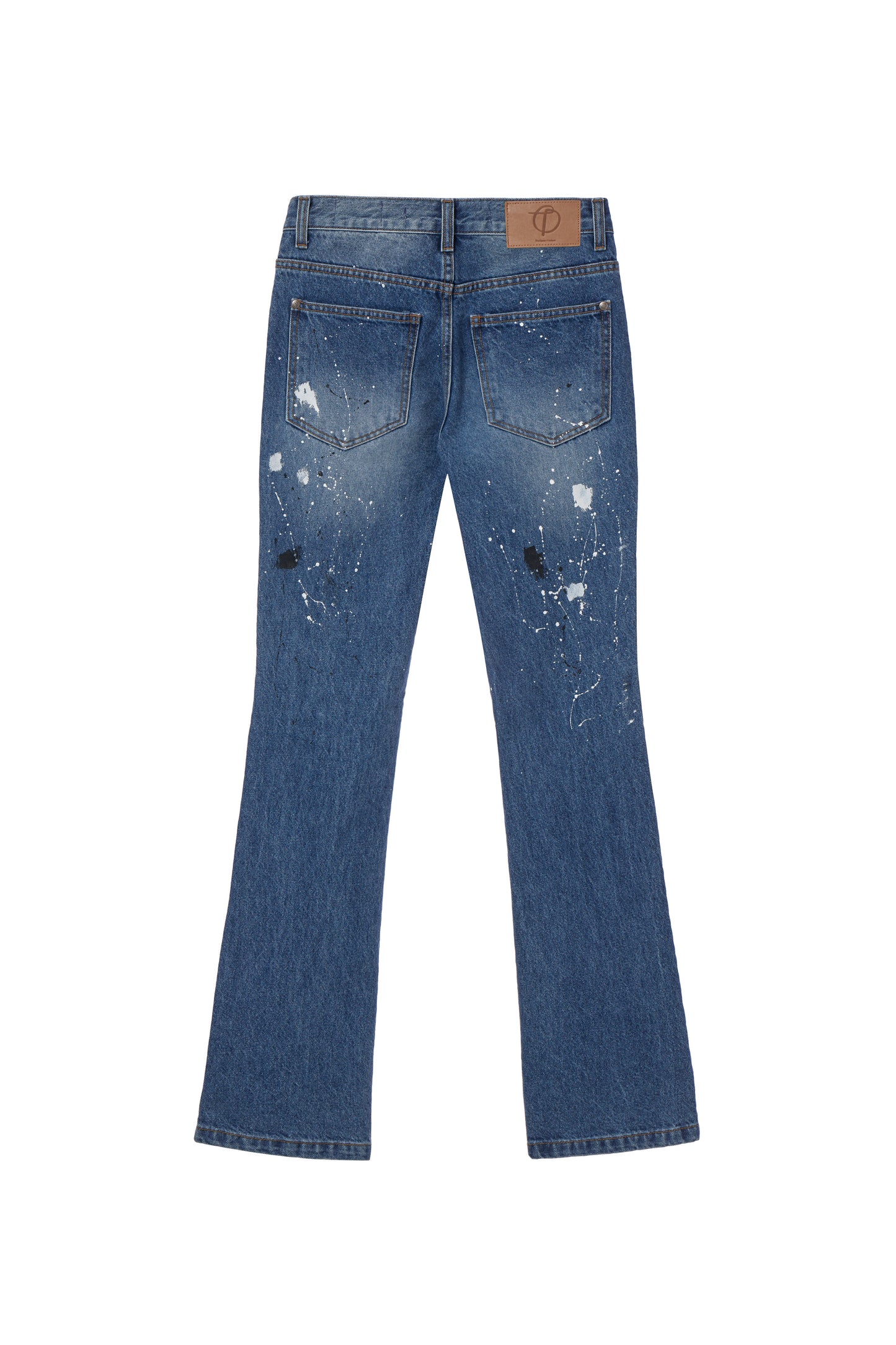 PAINT DROP SIDE BUTTON SKINNY JEANS