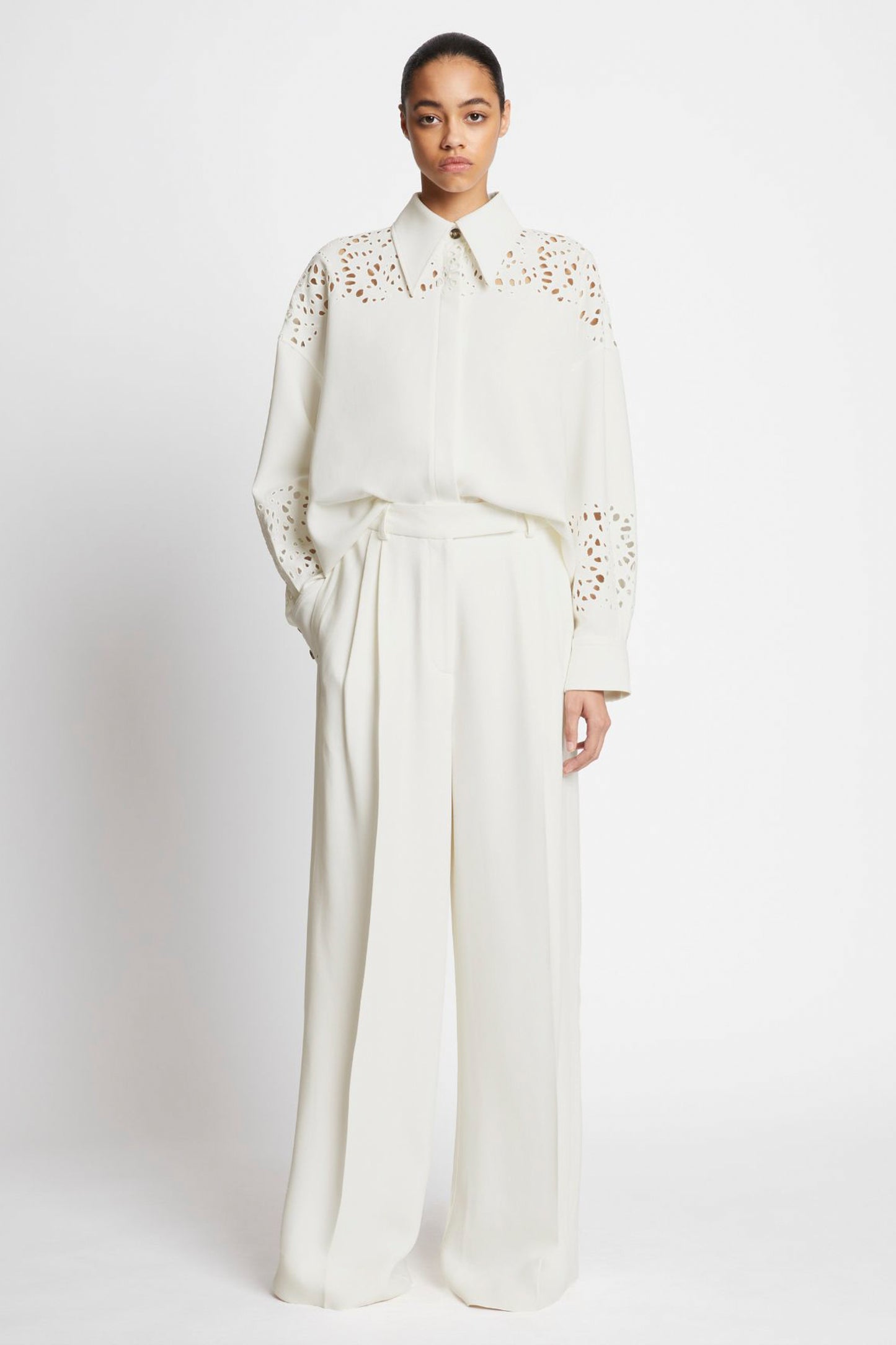 BROIDERIE ANGLAISE SHIRT