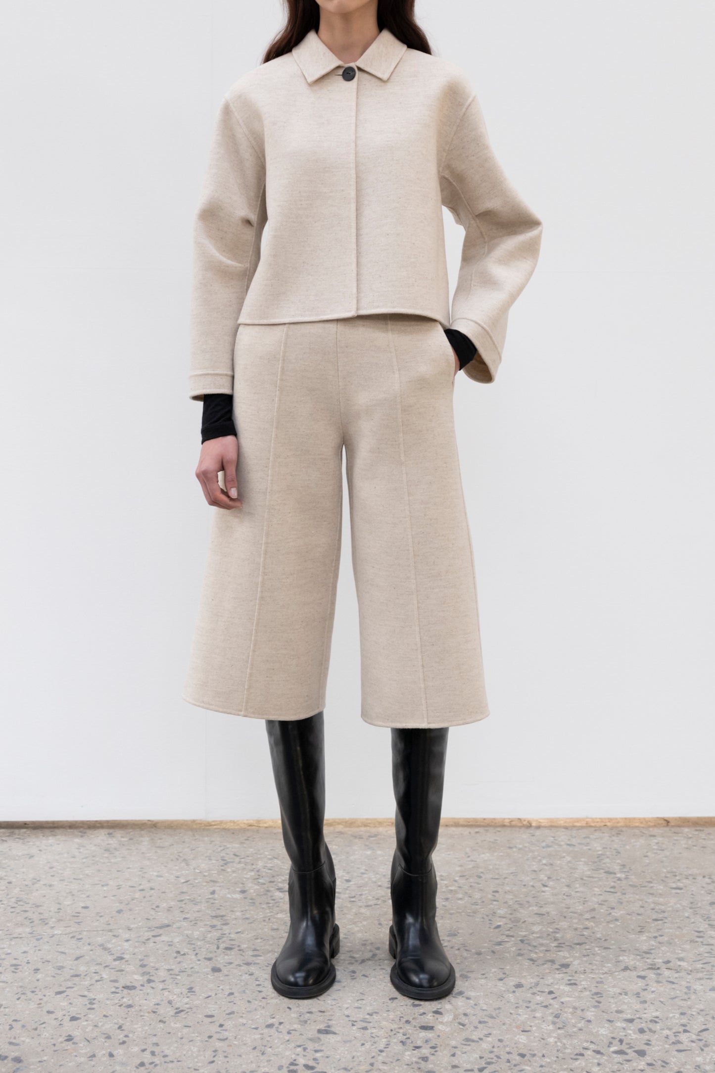 DOUBLE FACE CROP JACKET
