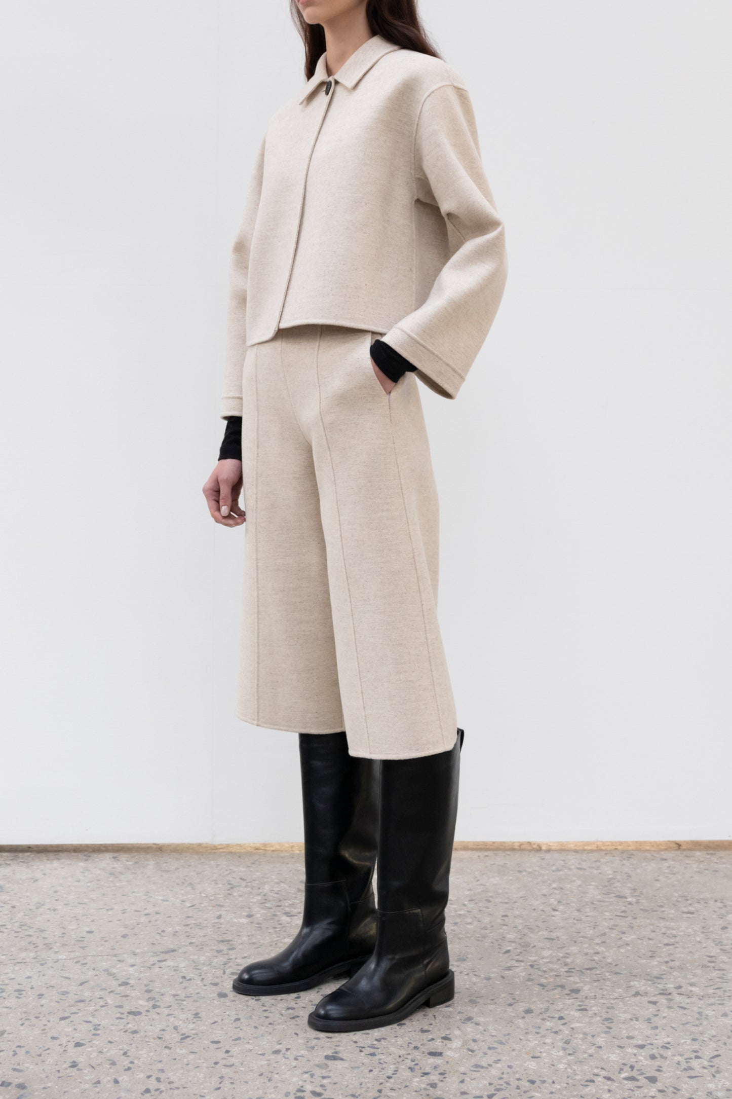 DOUBLE FACE CROP JACKET