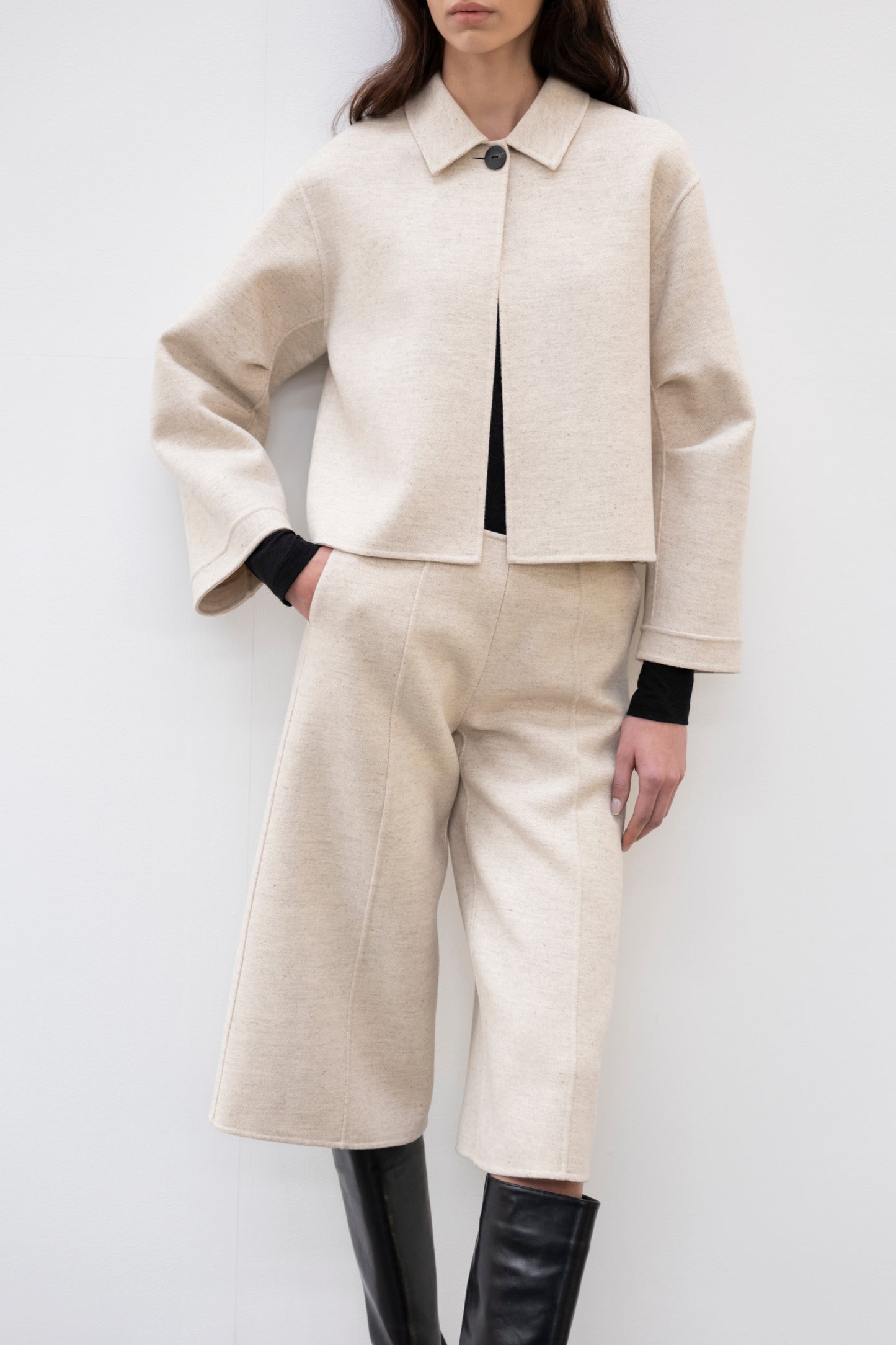 DOUBLE FACE CROP JACKET
