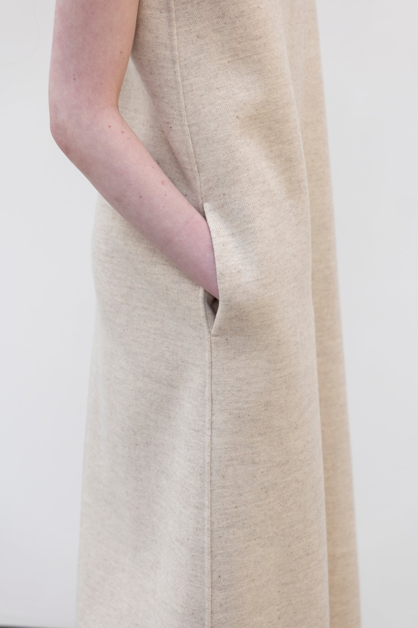 DOUBLE FACE MIDI DRESS