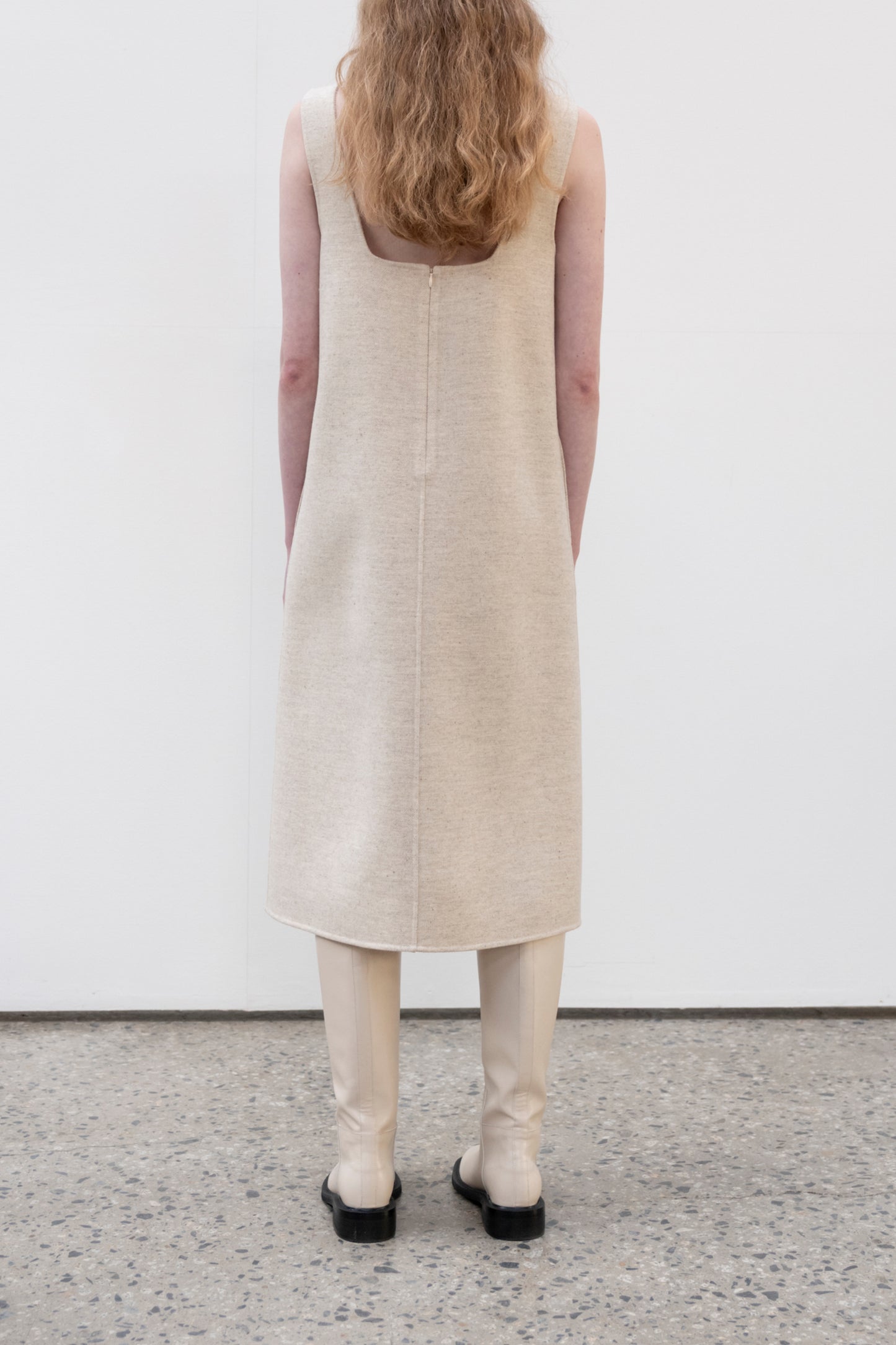 DOUBLE FACE MIDI DRESS