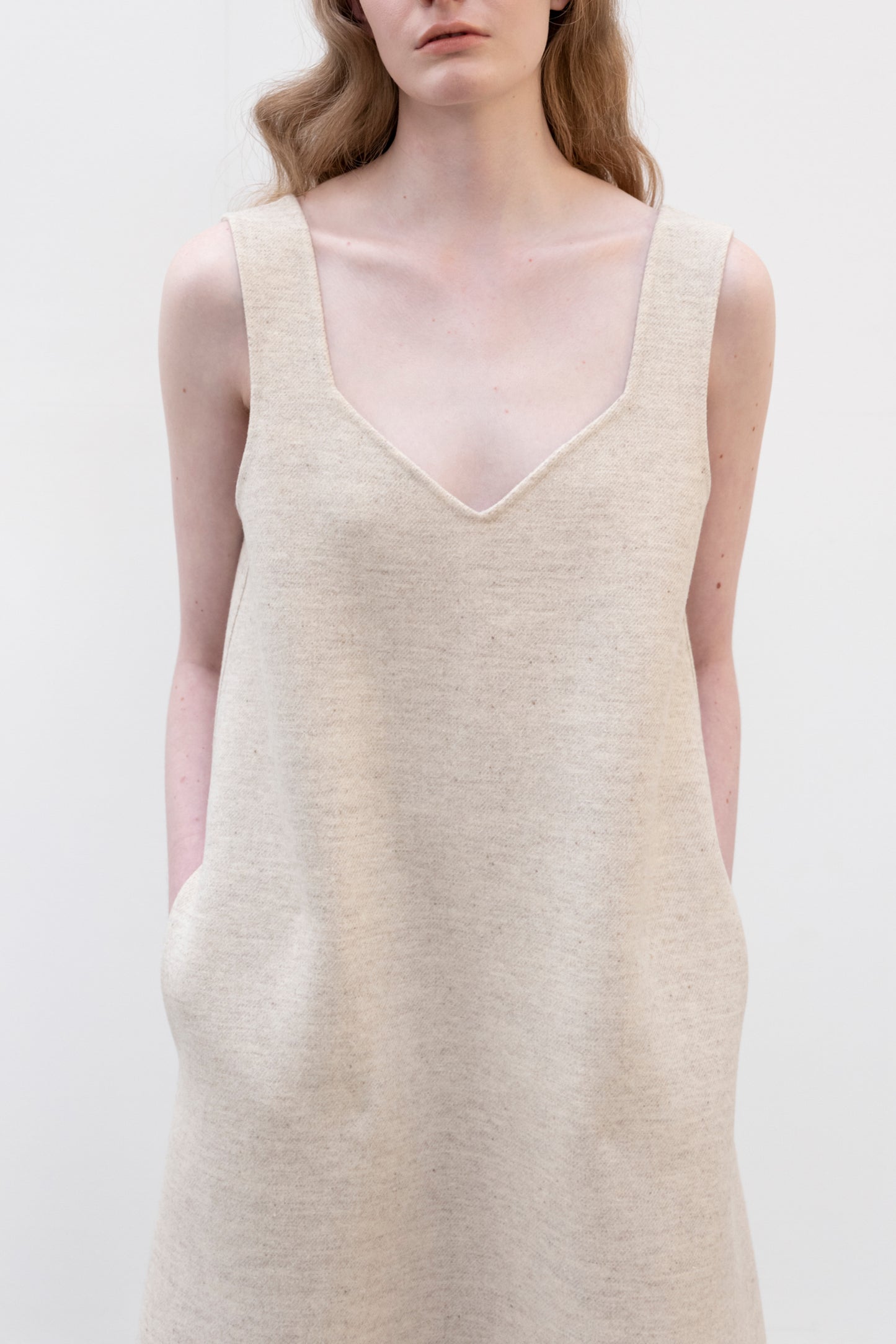 DOUBLE FACE MIDI DRESS