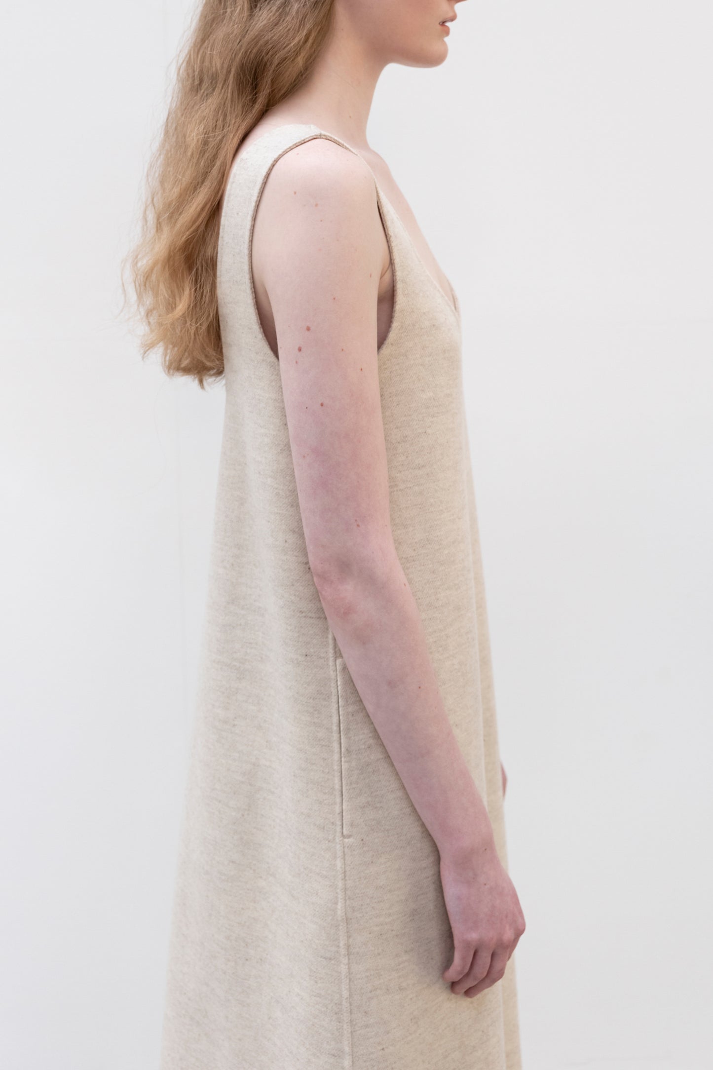 DOUBLE FACE MIDI DRESS