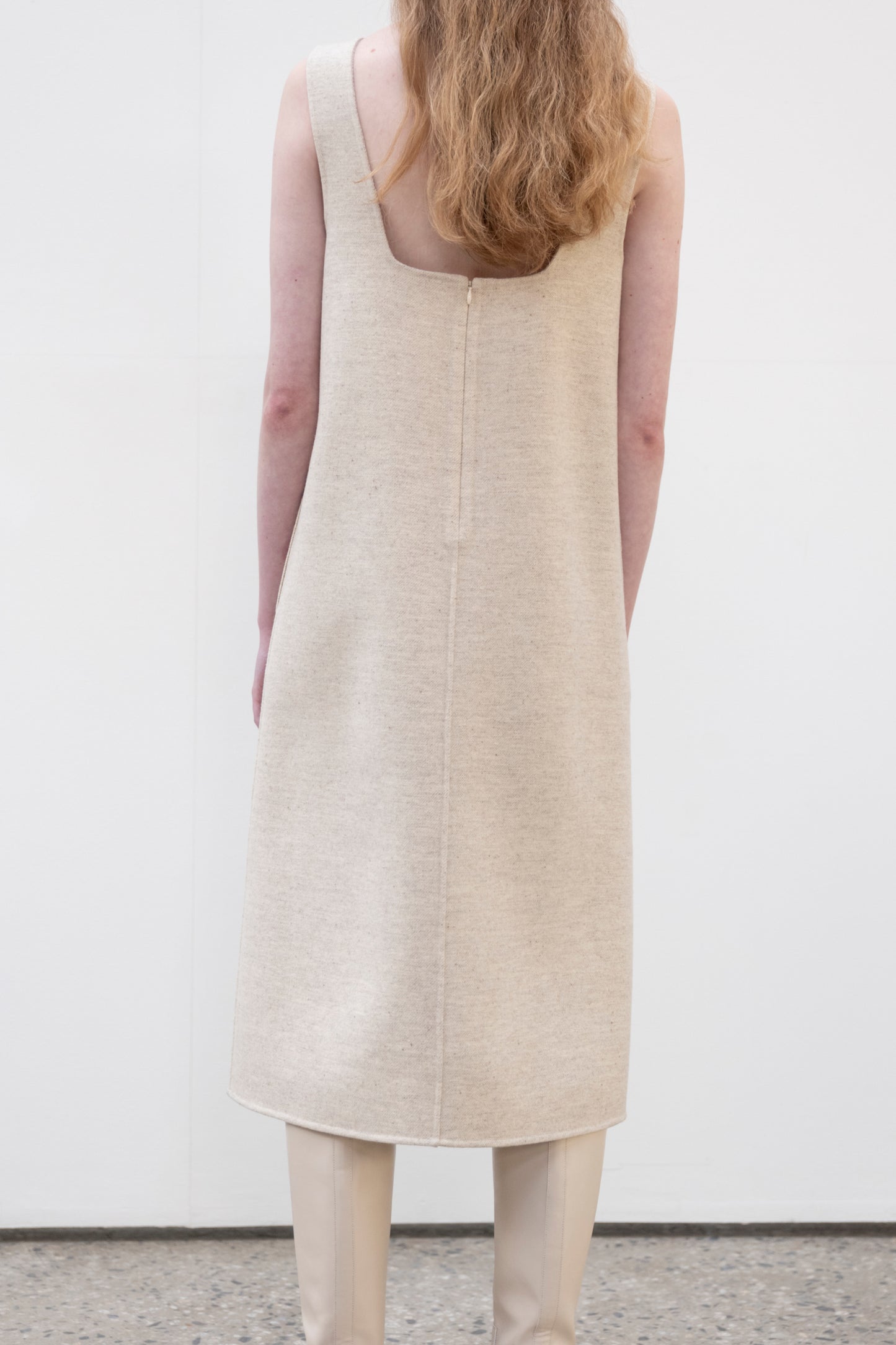 DOUBLE FACE MIDI DRESS