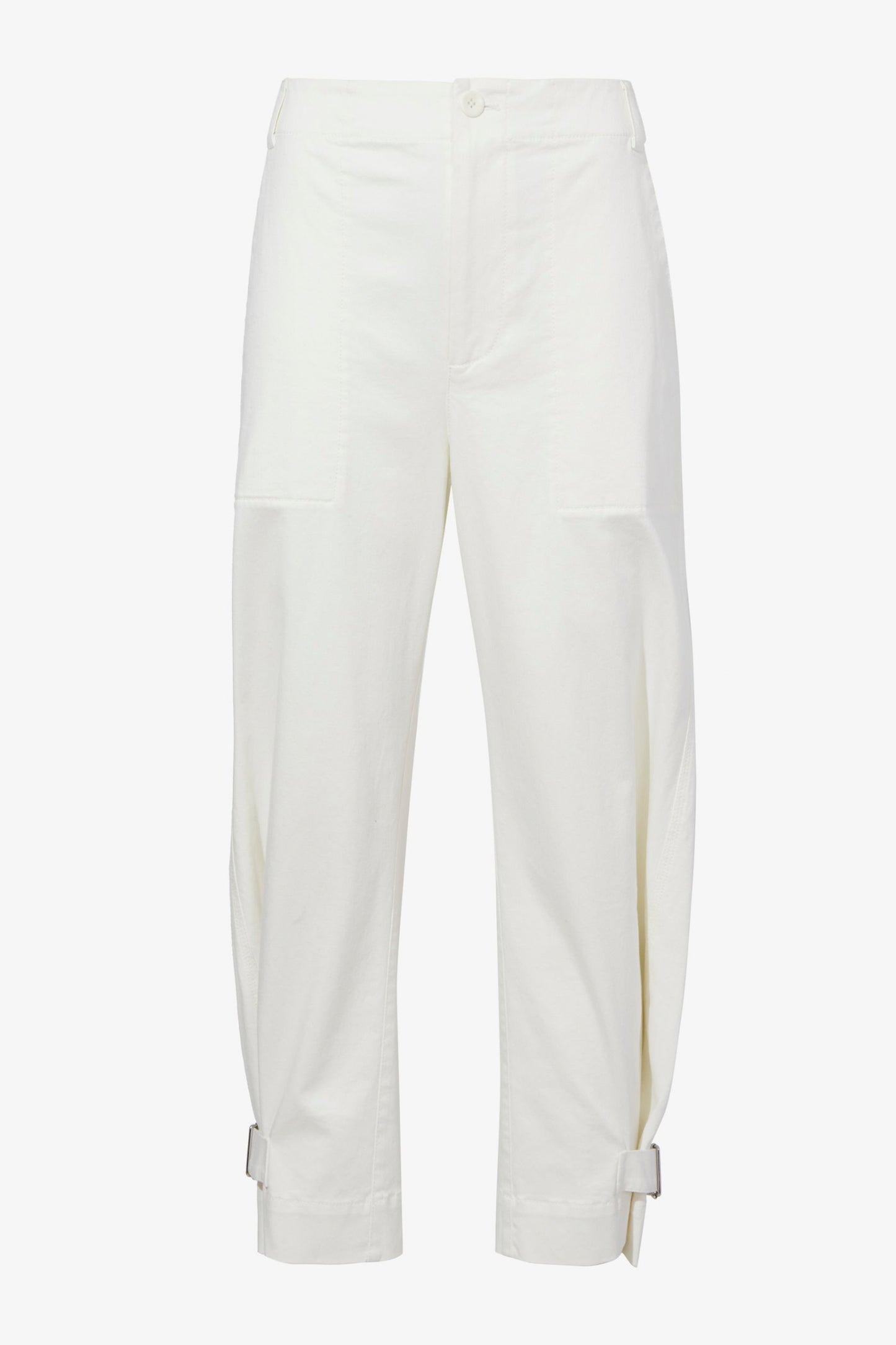 COTTON TWILL TAPERED PANTS