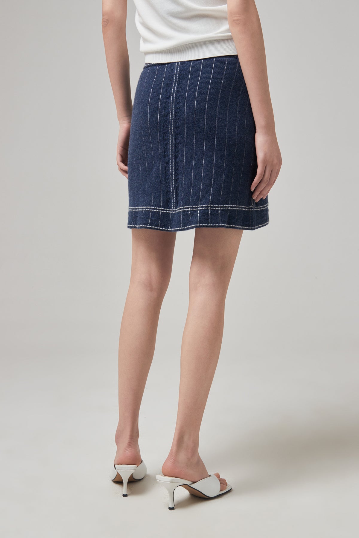 PRINSTRIPES DENIM SKIRT