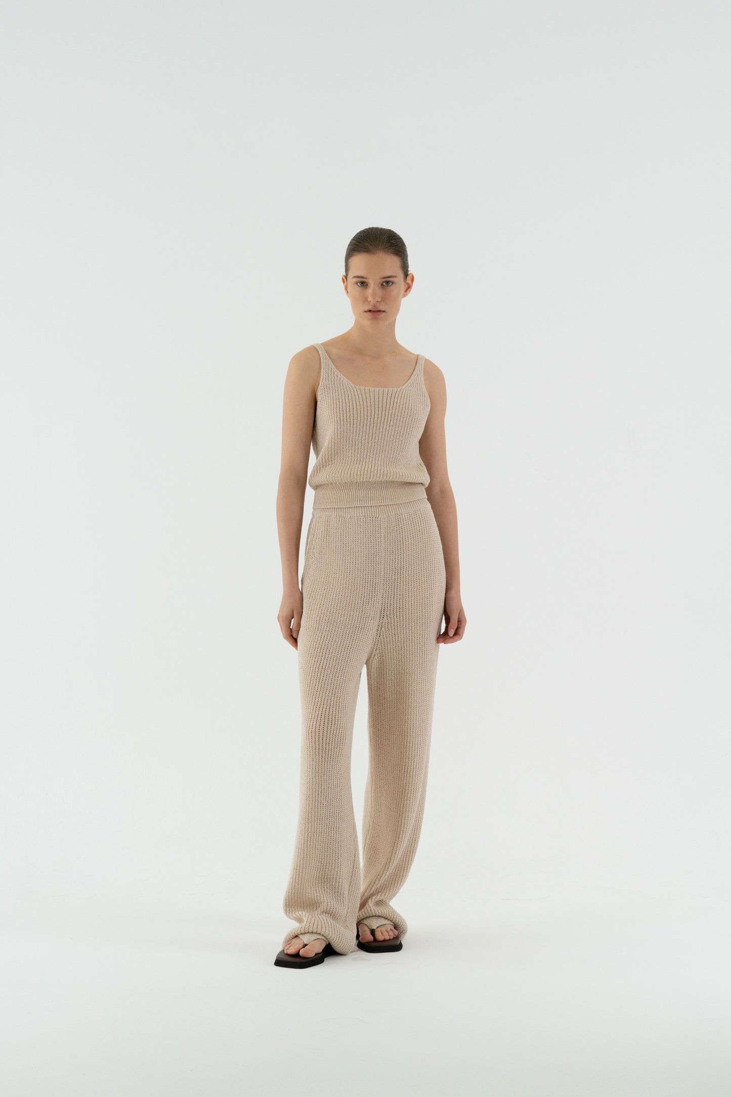 LINEN KNIT PANTS