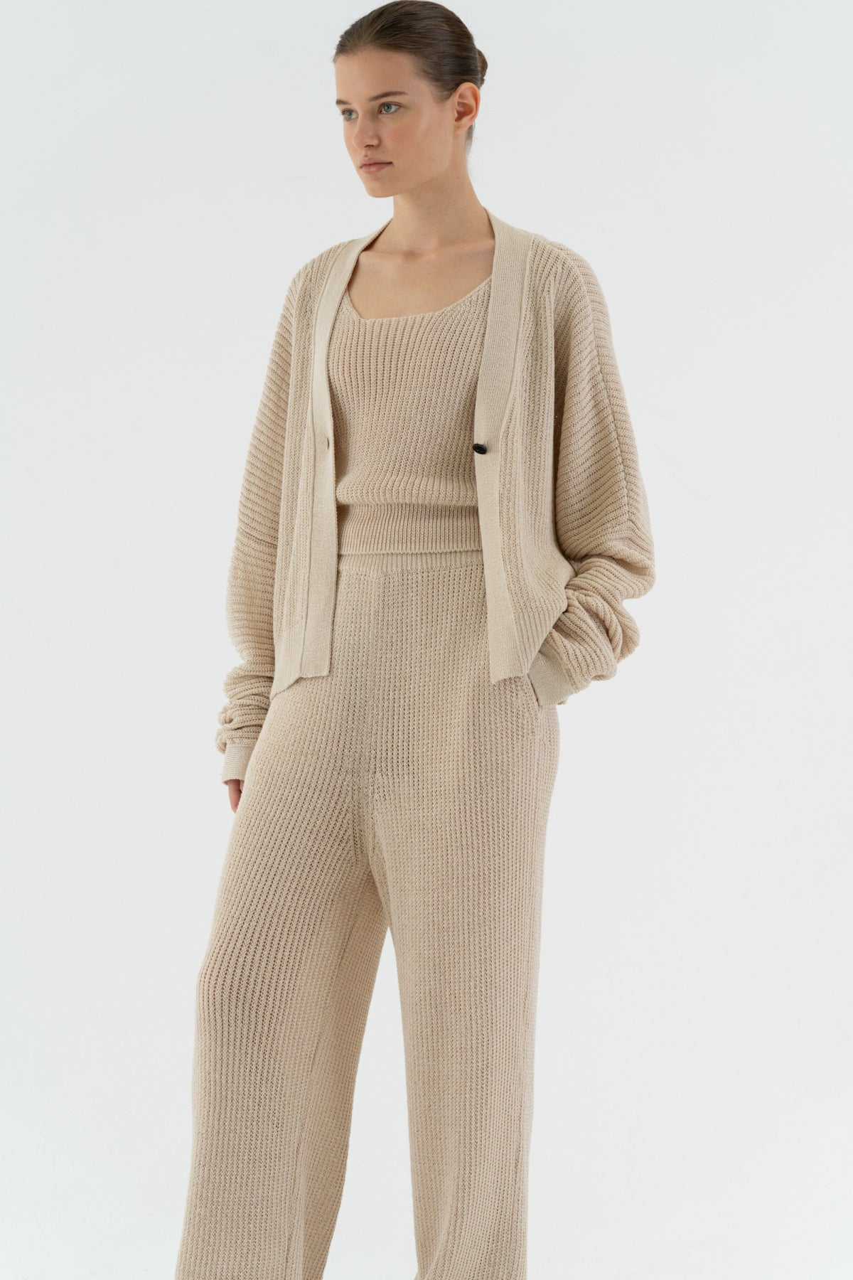 LINEN KNIT PANTS