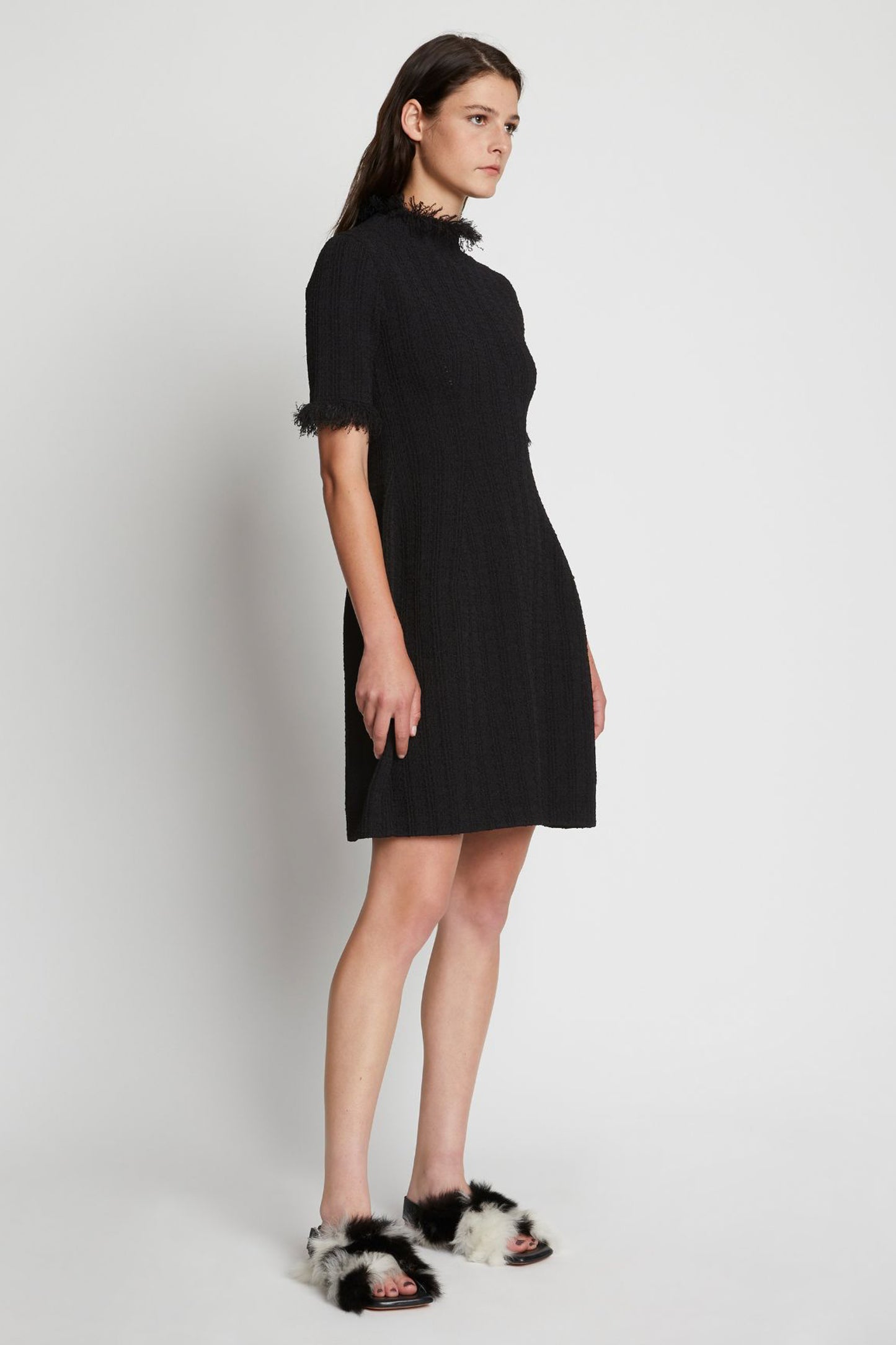 VISCOSE JACQUARD KNIT DRESS