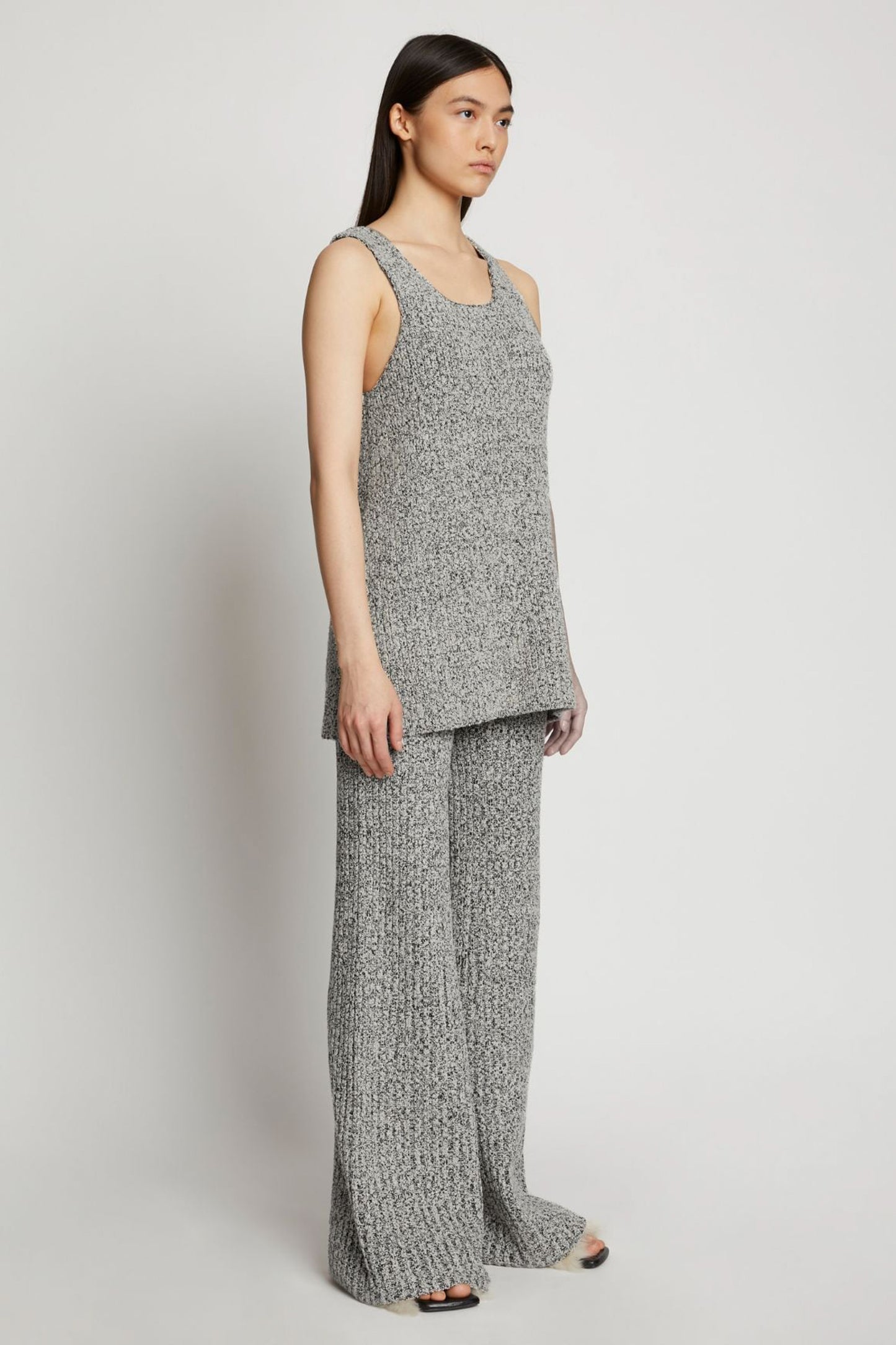 MELANGE BOUCLE KNIT TANK