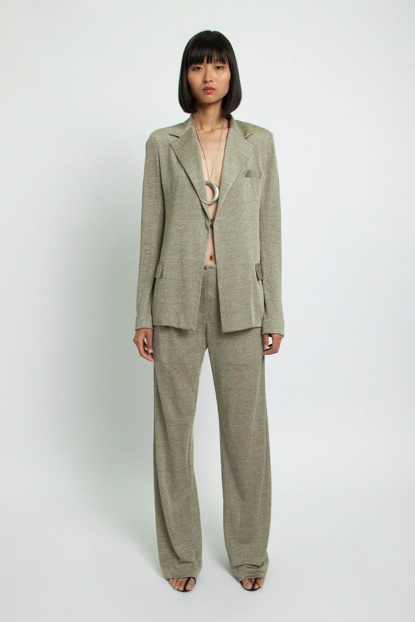 LOW RISE MARLED TROUSER