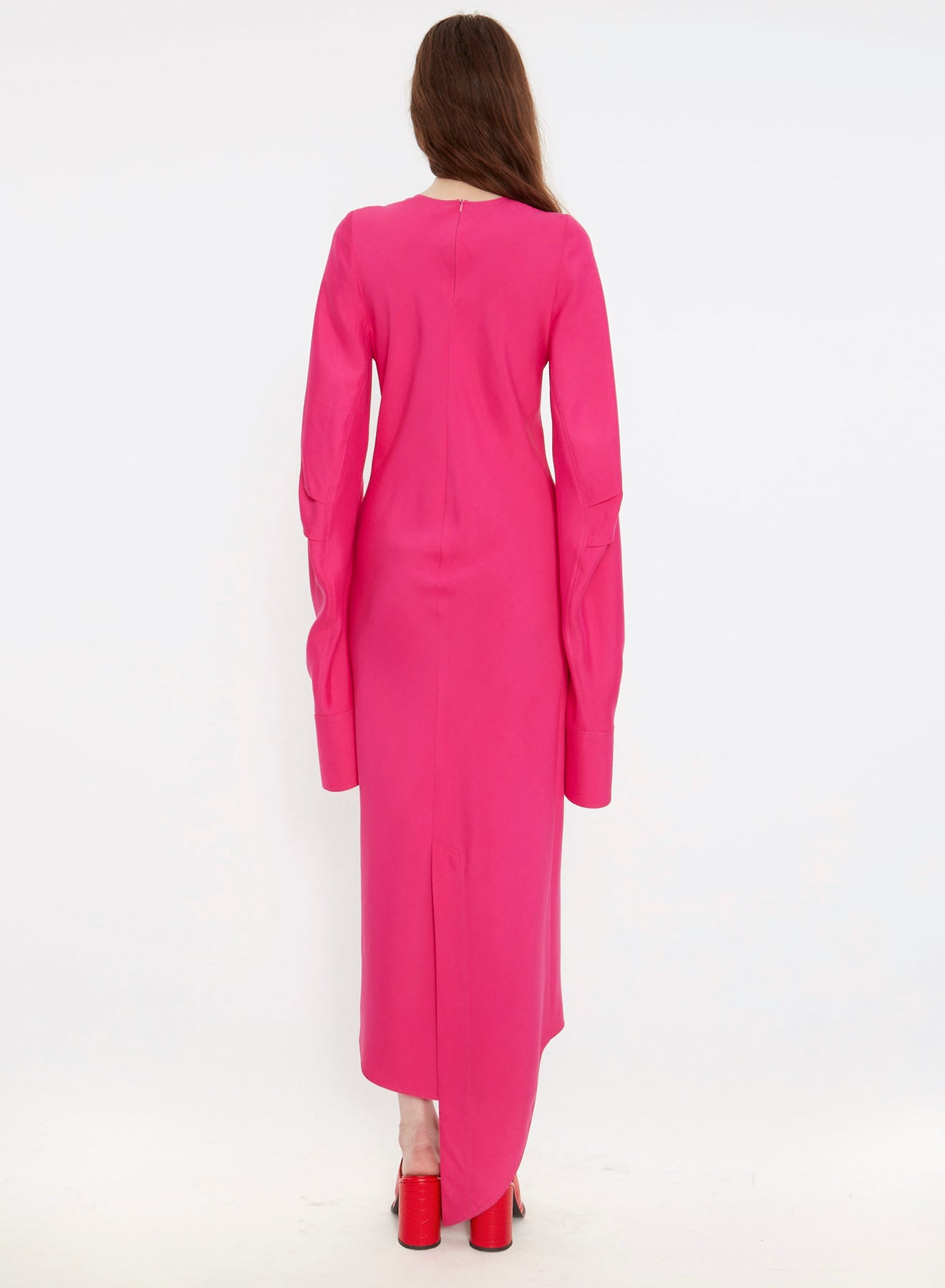 ROUND NECK BIAS CUT DRESS