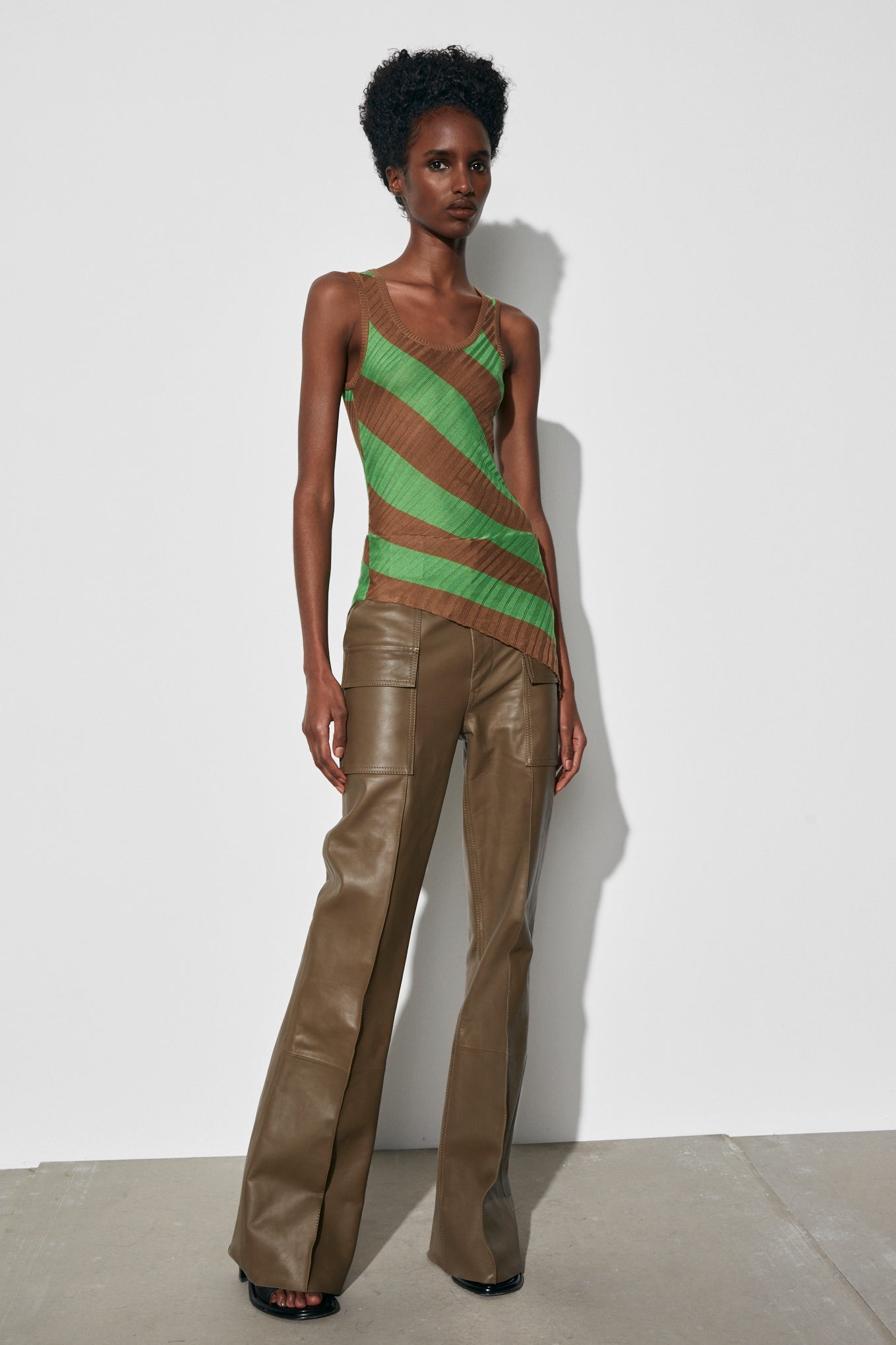 SLIM-FIT BIAS KNIT TANK TOP