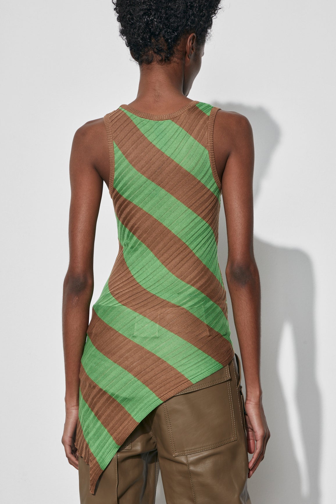SLIM-FIT BIAS KNIT TANK TOP