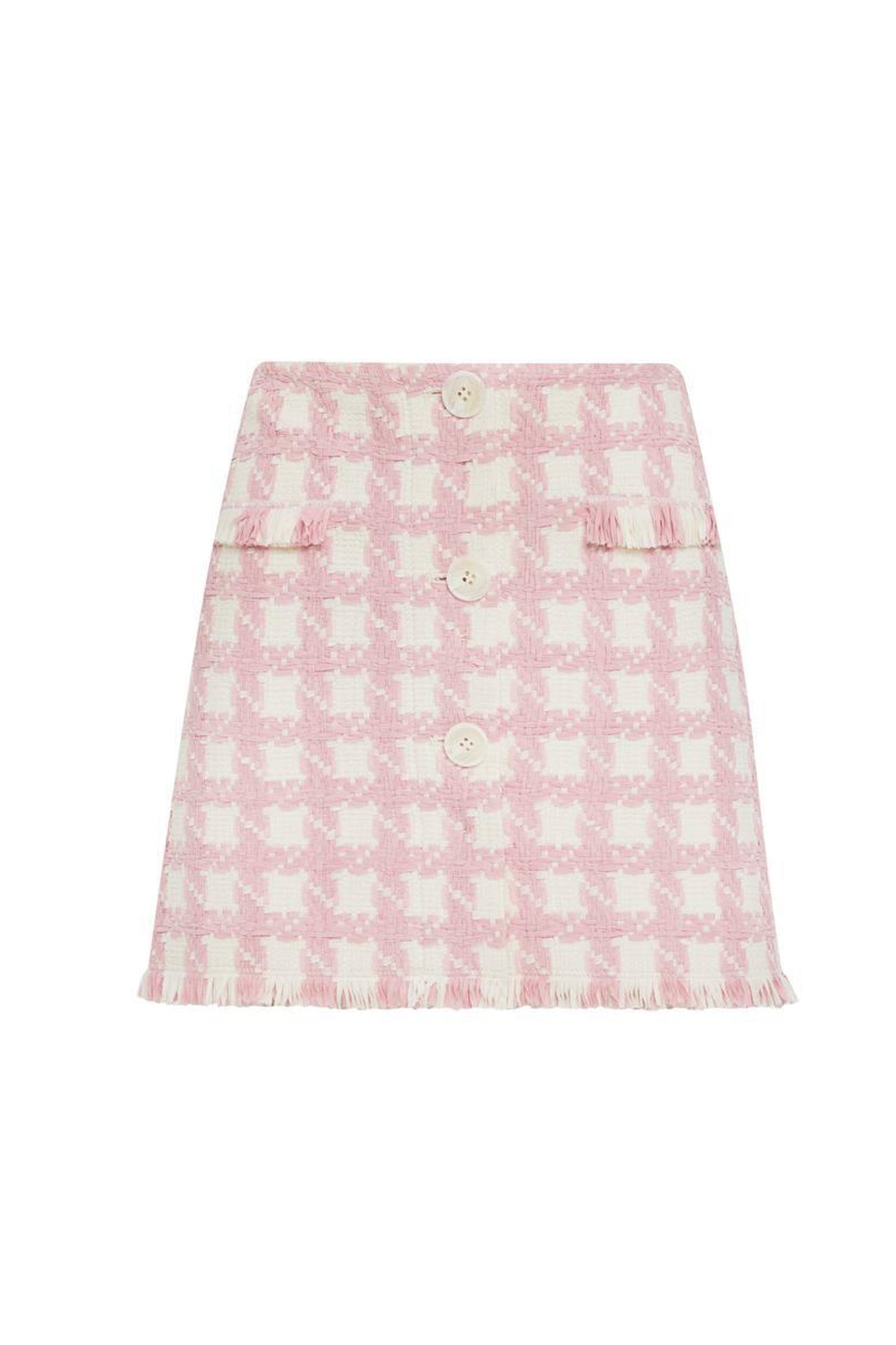 GINGHAM TWEED SKIRT