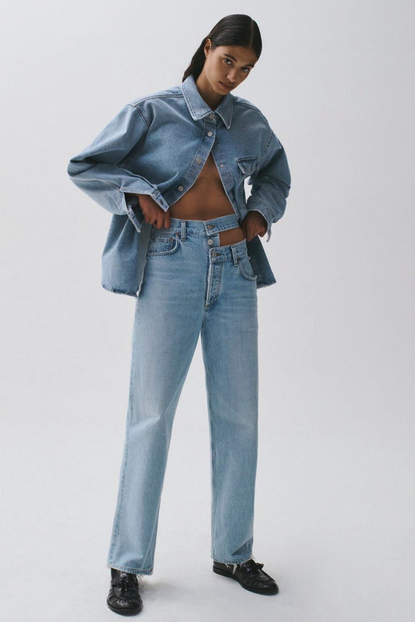 BROKEN WAISTBAND JEAN IN SIDELINE (ORGANIC COTTON)
