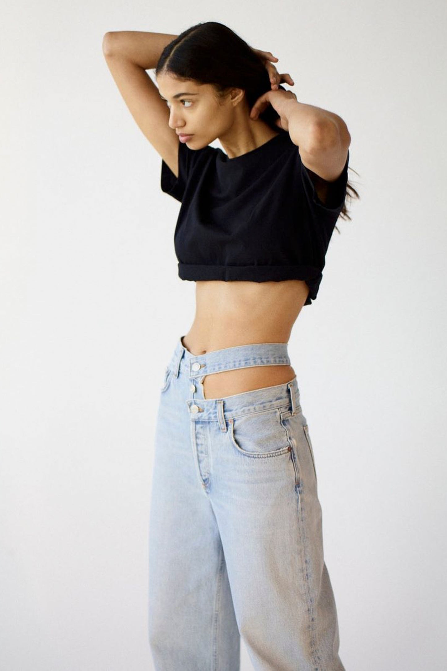 BROKEN WAISTBAND JEAN IN SIDELINE (ORGANIC COTTON)