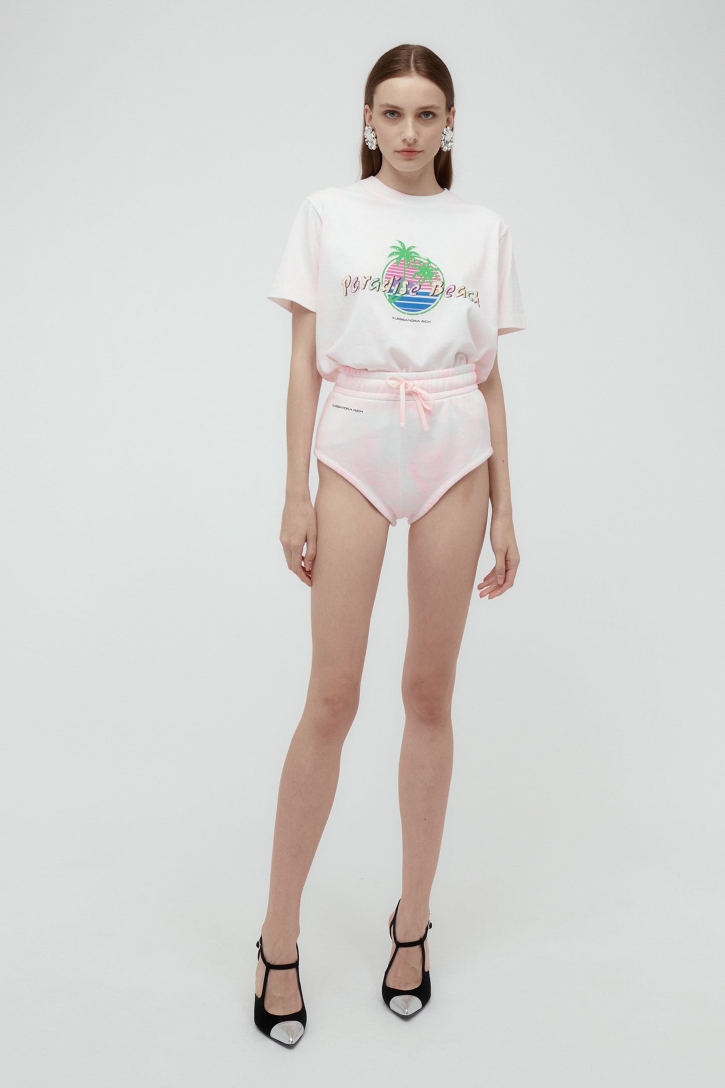 PARADISE BEACH TIE DYE COTTON T-SHIRT