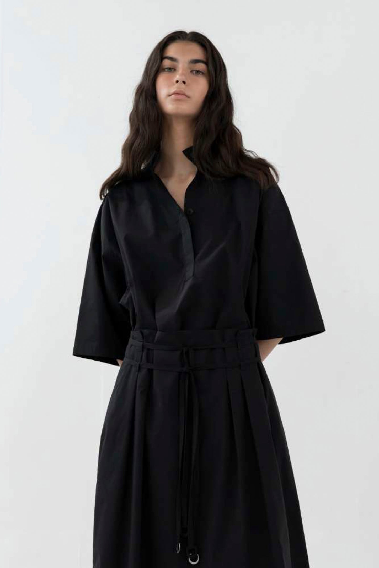 COTTON TRENCH BLOUSE
