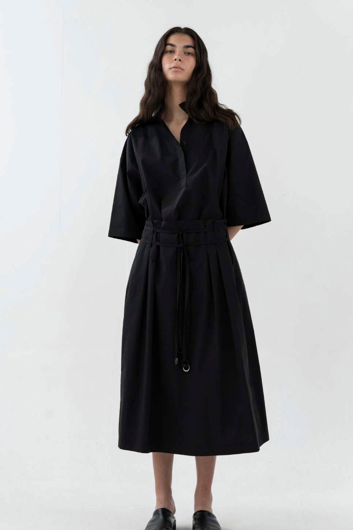 COTTON TRENCH BLOUSE